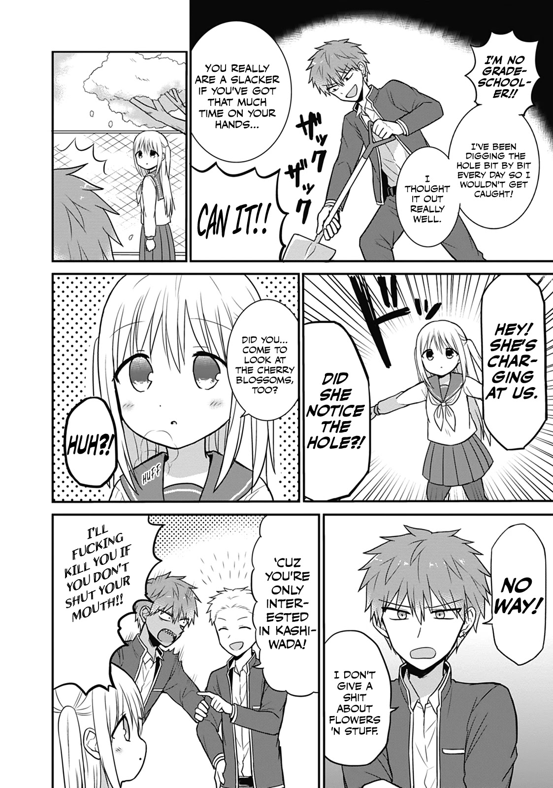Expressionless Face Girl and Emotional Face Boy Chapter 25 page 2 - Chapter 25: Kashiwada-san Viewing the Cherry Blossoms