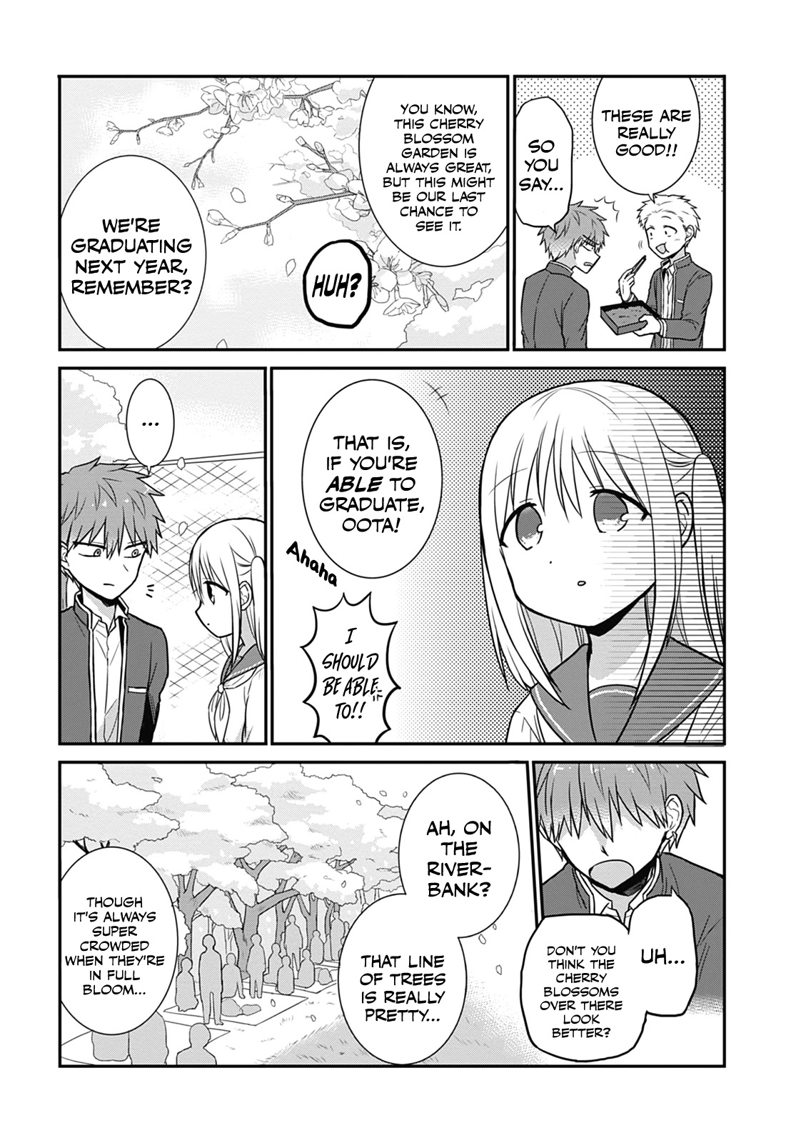 Expressionless Face Girl and Emotional Face Boy Chapter 25 page 5 - Chapter 25: Kashiwada-san Viewing the Cherry Blossoms