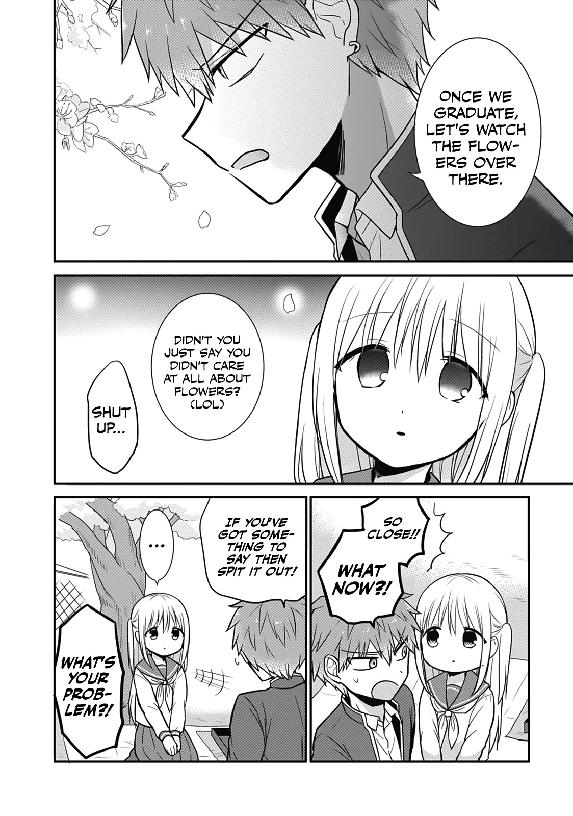 Expressionless Face Girl and Emotional Face Boy Chapter 25 page 6 - Chapter 25: Kashiwada-san Viewing the Cherry Blossoms