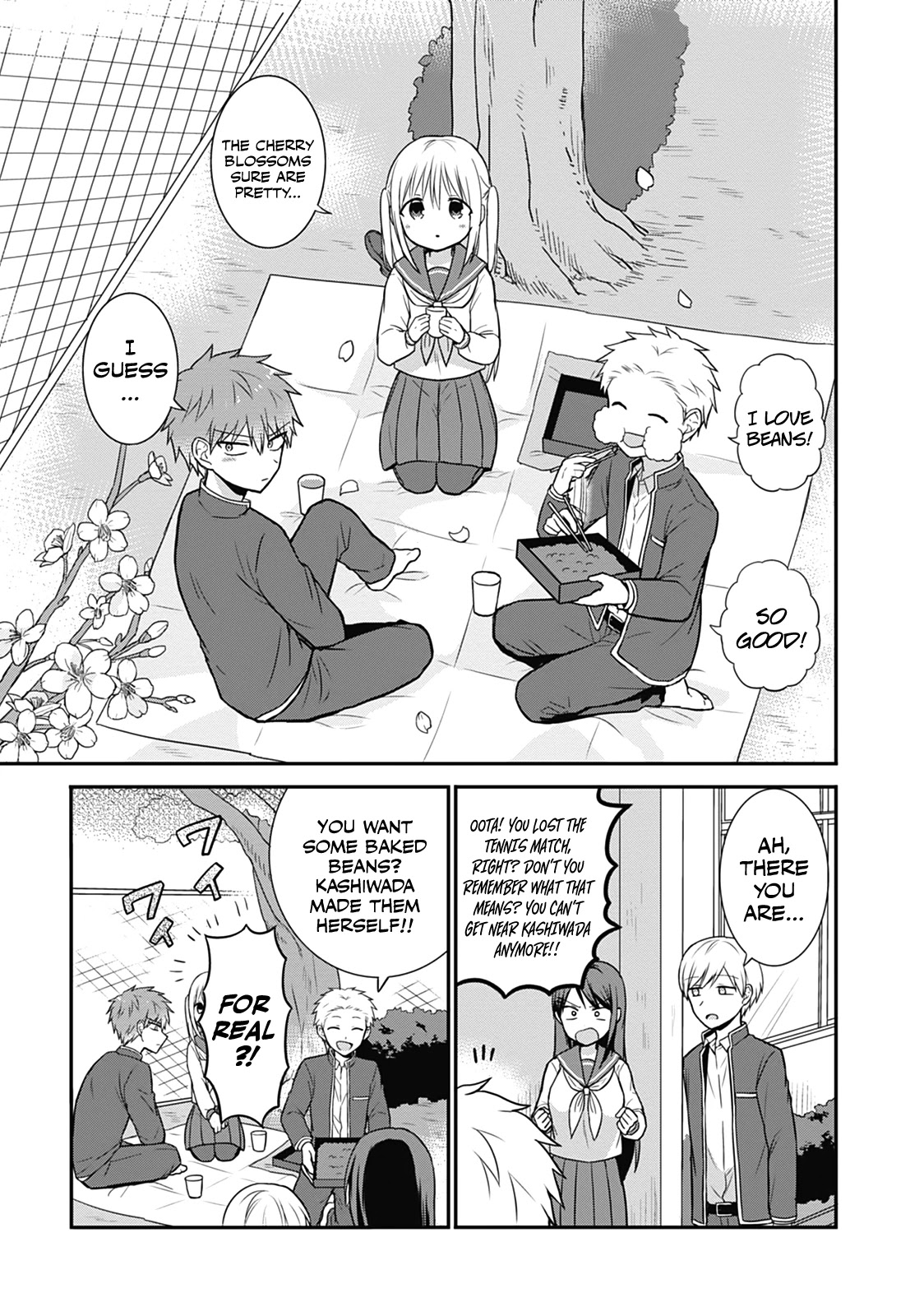 Expressionless Face Girl and Emotional Face Boy Chapter 25 page 7 - Chapter 25: Kashiwada-san Viewing the Cherry Blossoms