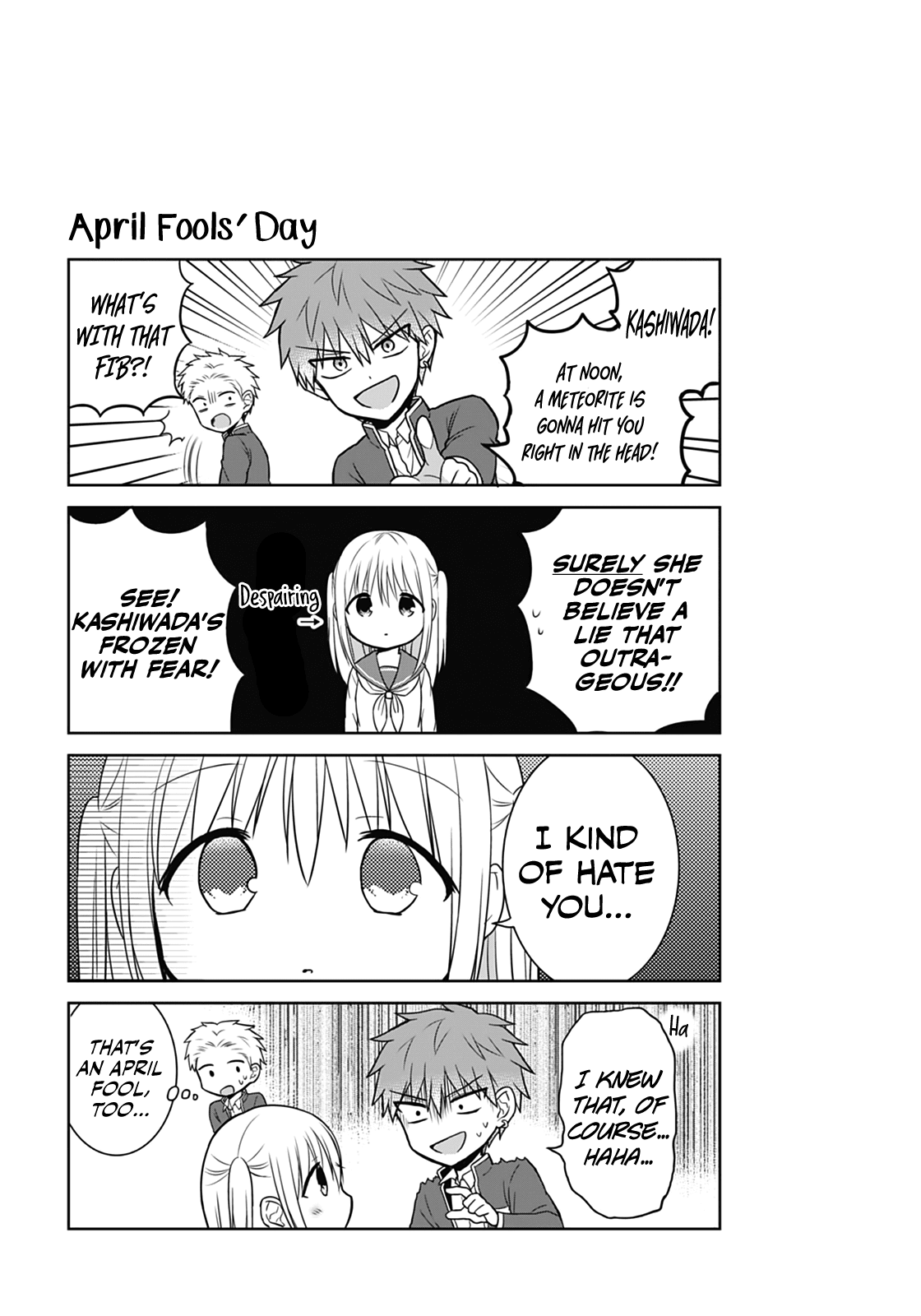 Expressionless Face Girl and Emotional Face Boy Chapter 25 page 9 - Chapter 25: Kashiwada-san Viewing the Cherry Blossoms