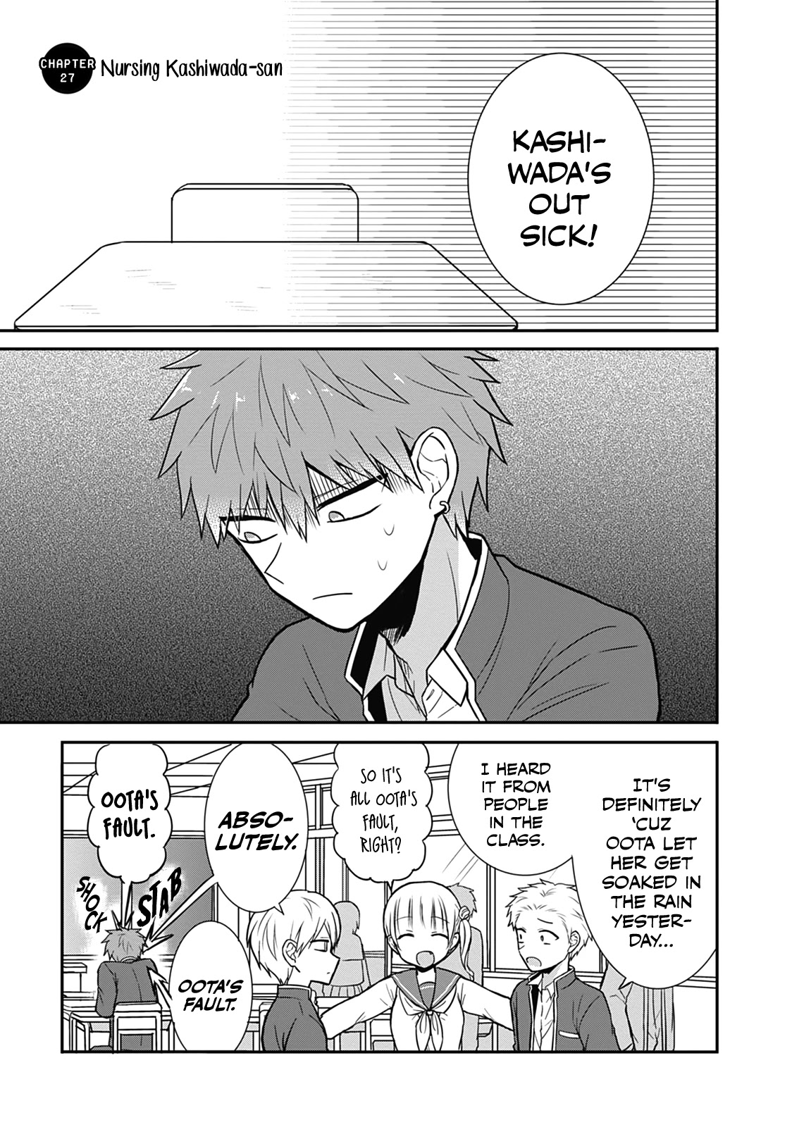 Expressionless Face Girl and Emotional Face Boy Chapter 27 page 3 - Chapter 27: Nursing Kashiwada-san
