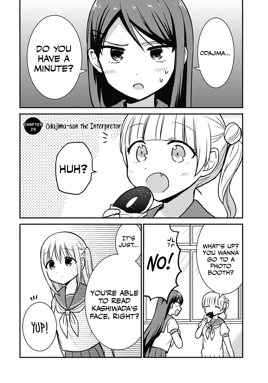 Expressionless Face Girl and Emotional Face Boy Chapter 29 page 2 - Chapter 29: Odajima-san the Interpreter