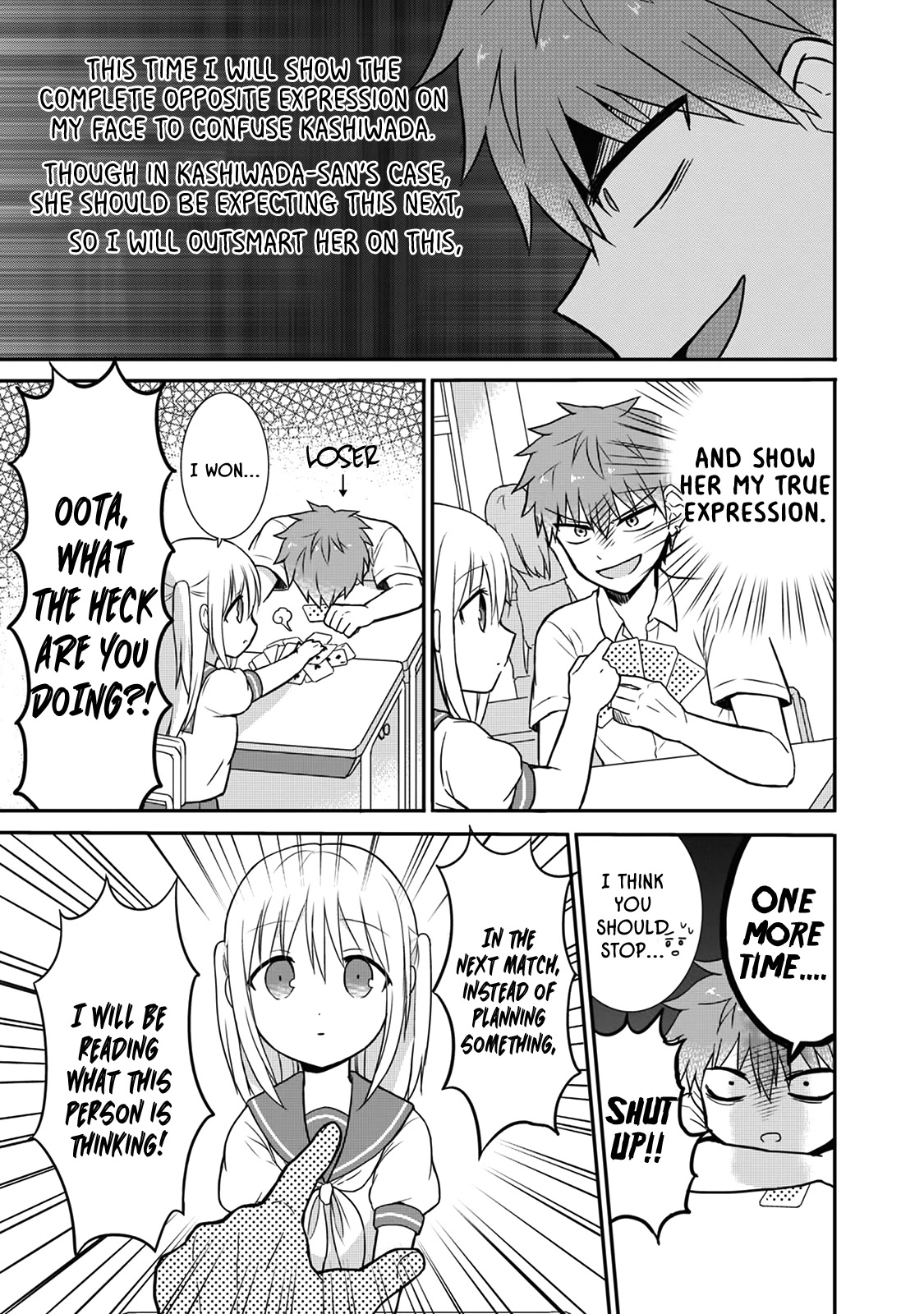 Expressionless Face Girl and Emotional Face Boy Chapter 3 page 6 - Chapter 3: Kashiwada-san, Oota-kun, and Old-Maid