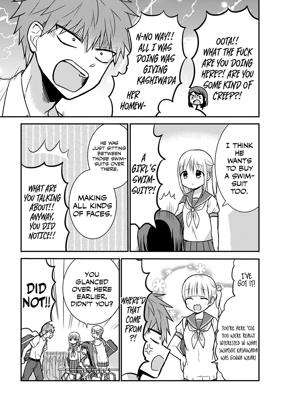 Expressionless Face Girl and Emotional Face Boy Chapter 33 page 10 - Chapter 33: Kashiwada-san and the Swimsuit