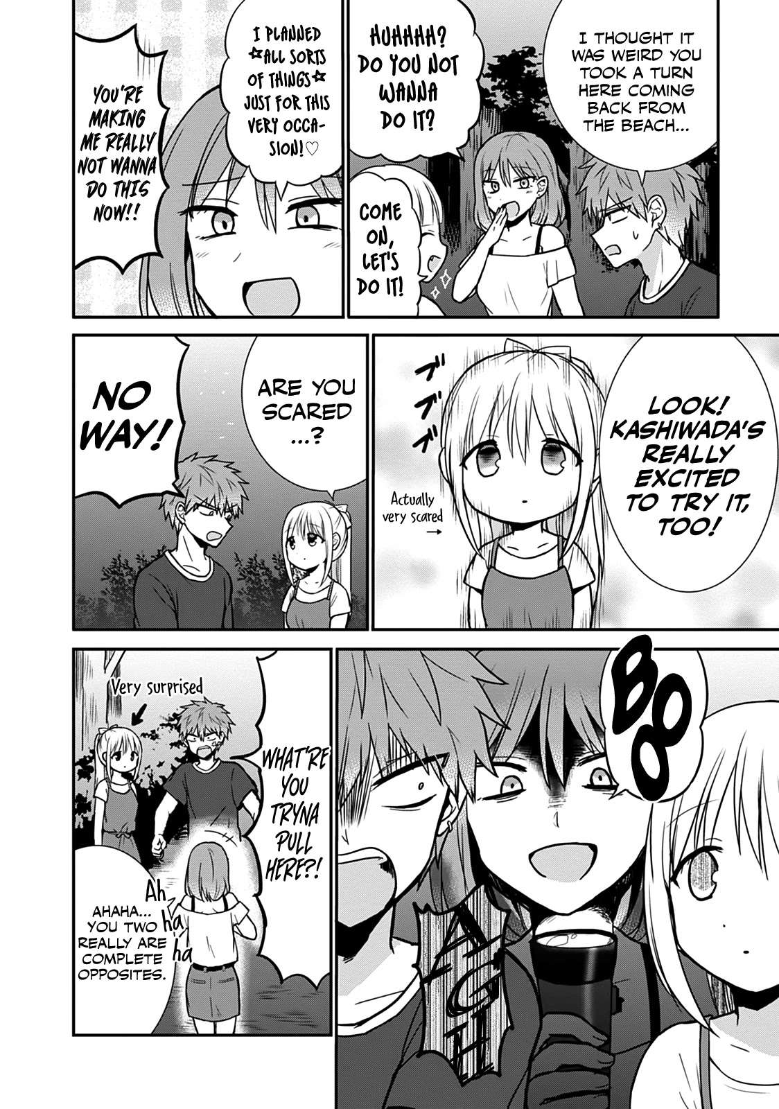 Expressionless Face Girl and Emotional Face Boy Chapter 35 page 3 - Chapter 35: Kashiwada-san and the Test of Courage