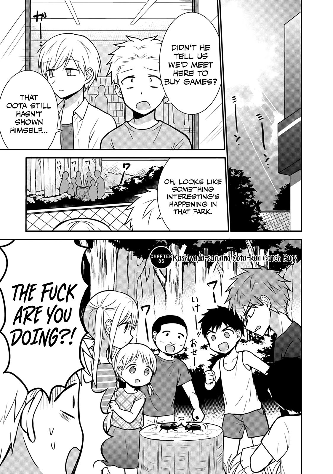 Expressionless Face Girl and Emotional Face Boy Chapter 36 page 2 - Chapter 36: Kashiwada-san and Oota-kun Catch Bugs
