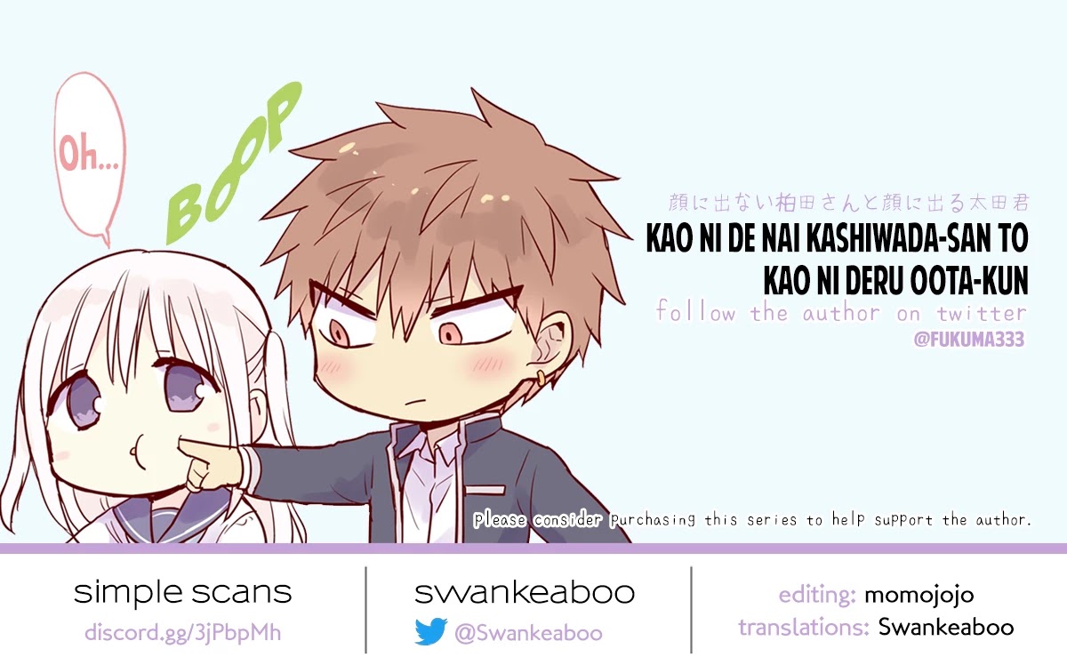 Expressionless Face Girl and Emotional Face Boy Chapter 37 page 14 - Chapter 37: Kashiwada-san, Oota-kun, and Fireworks
