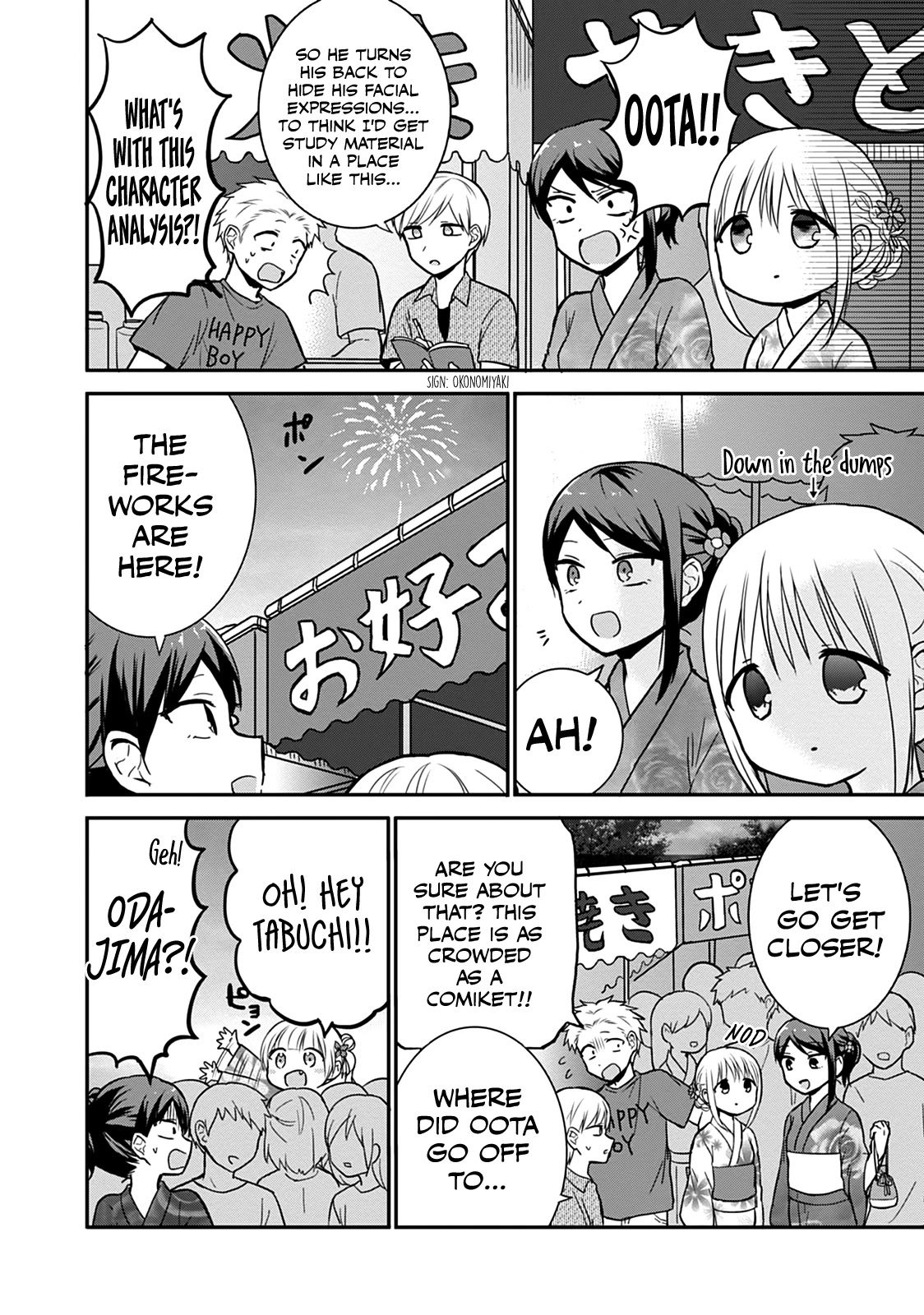 Expressionless Face Girl and Emotional Face Boy Chapter 37 page 6 - Chapter 37: Kashiwada-san, Oota-kun, and Fireworks