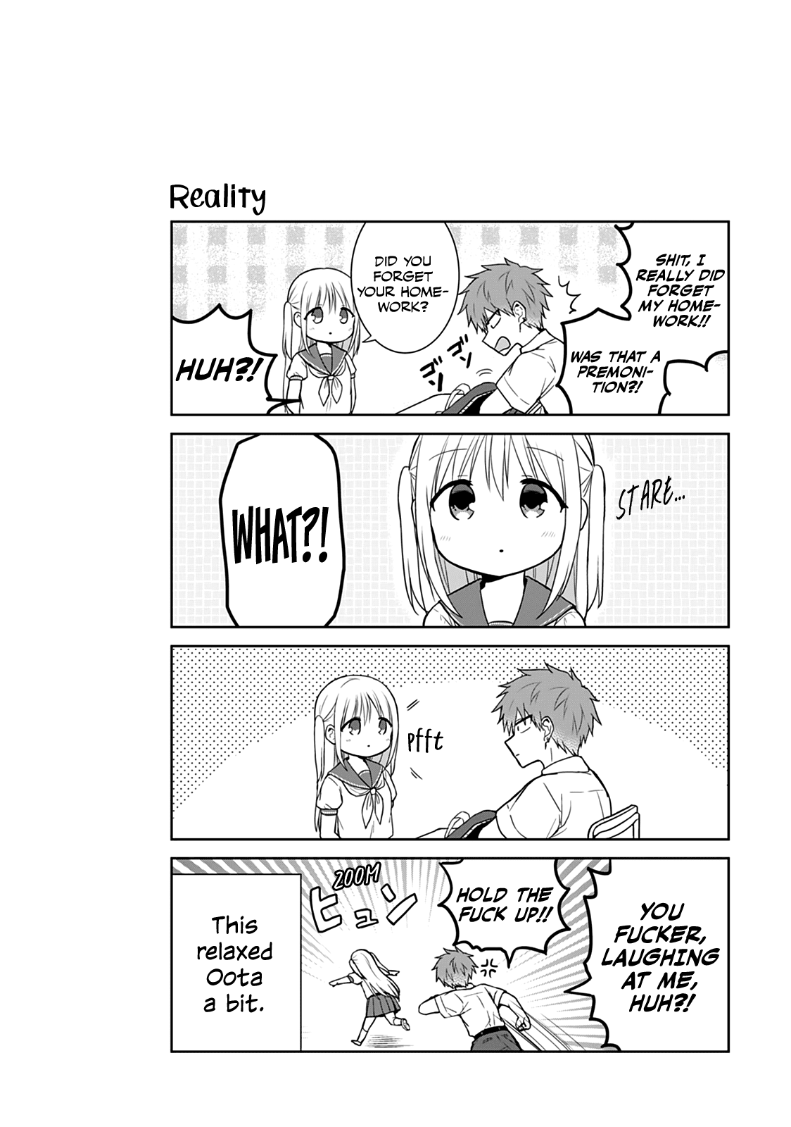 Expressionless Face Girl and Emotional Face Boy Chapter 38 page 14 - Chapter 38: Oota-kun and the Cockroach Scandal