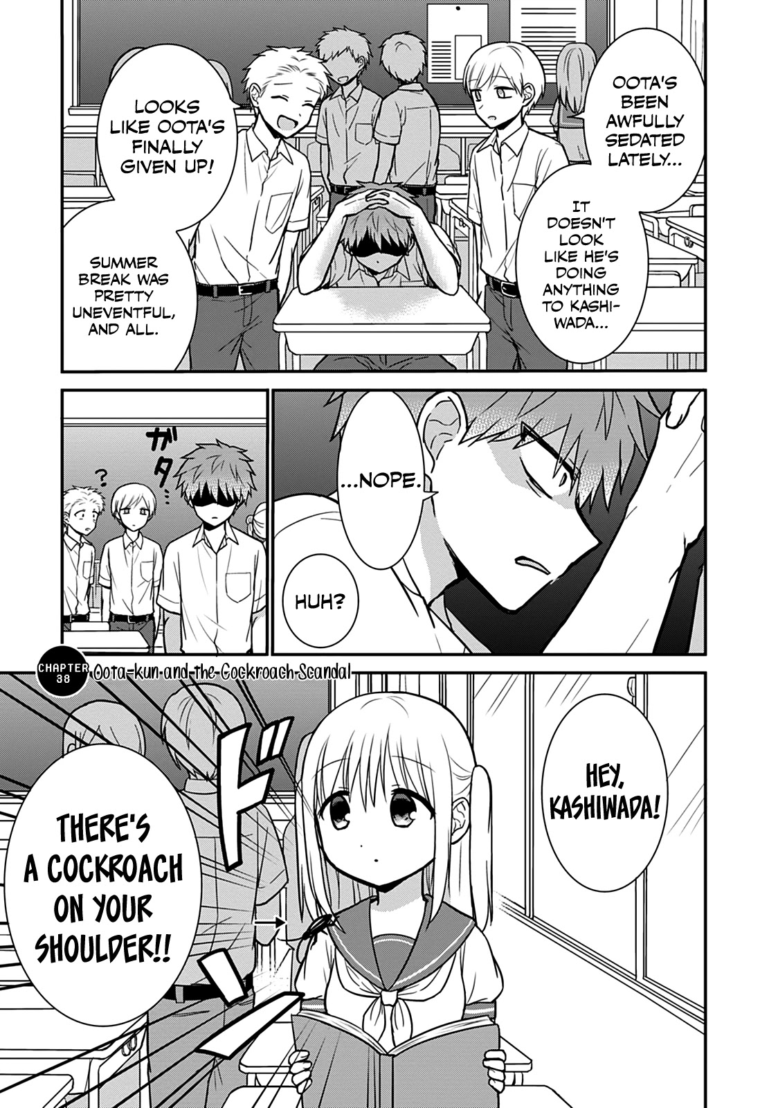 Expressionless Face Girl and Emotional Face Boy Chapter 38 page 5 - Chapter 38: Oota-kun and the Cockroach Scandal