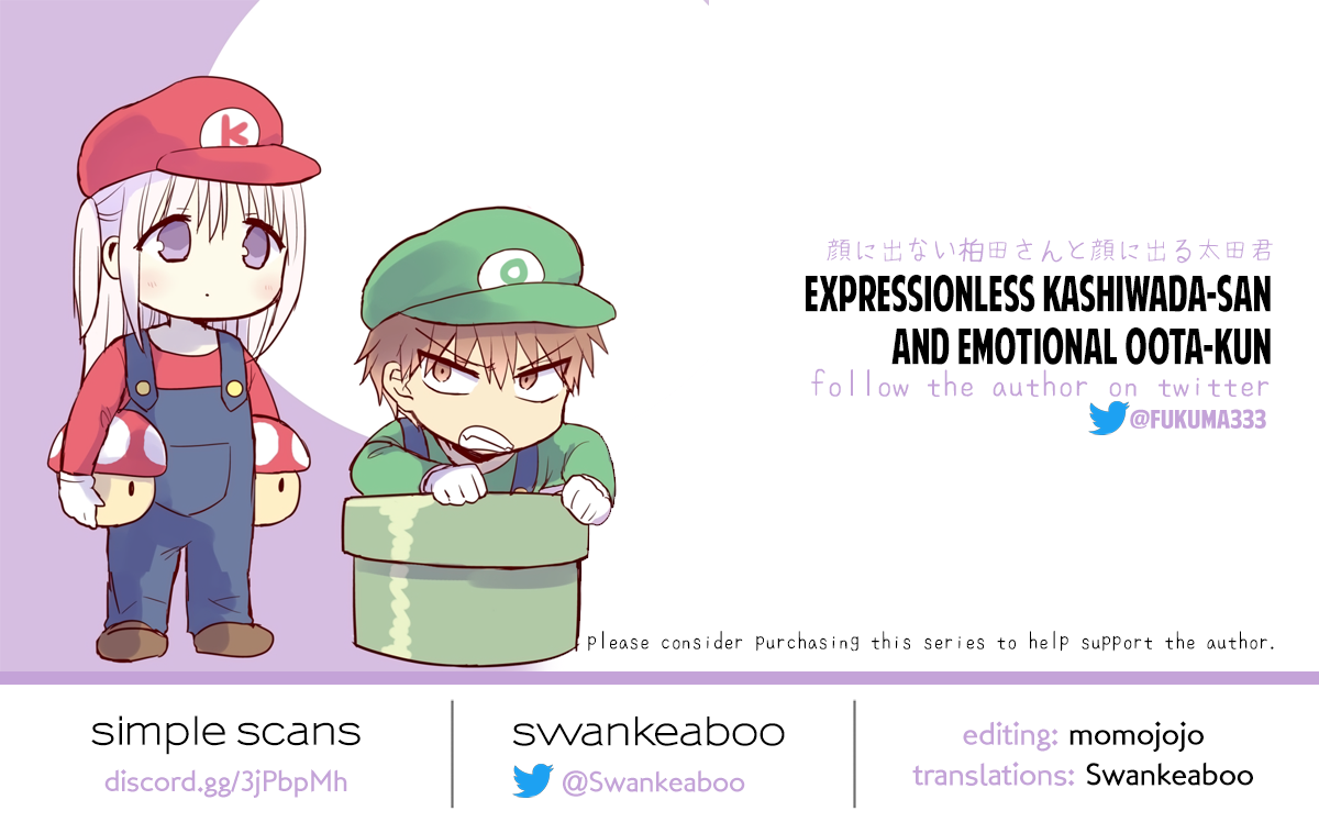 Expressionless Face Girl and Emotional Face Boy Chapter 39 page 13 - Chapter 39: Kashiwada-san's Sweat