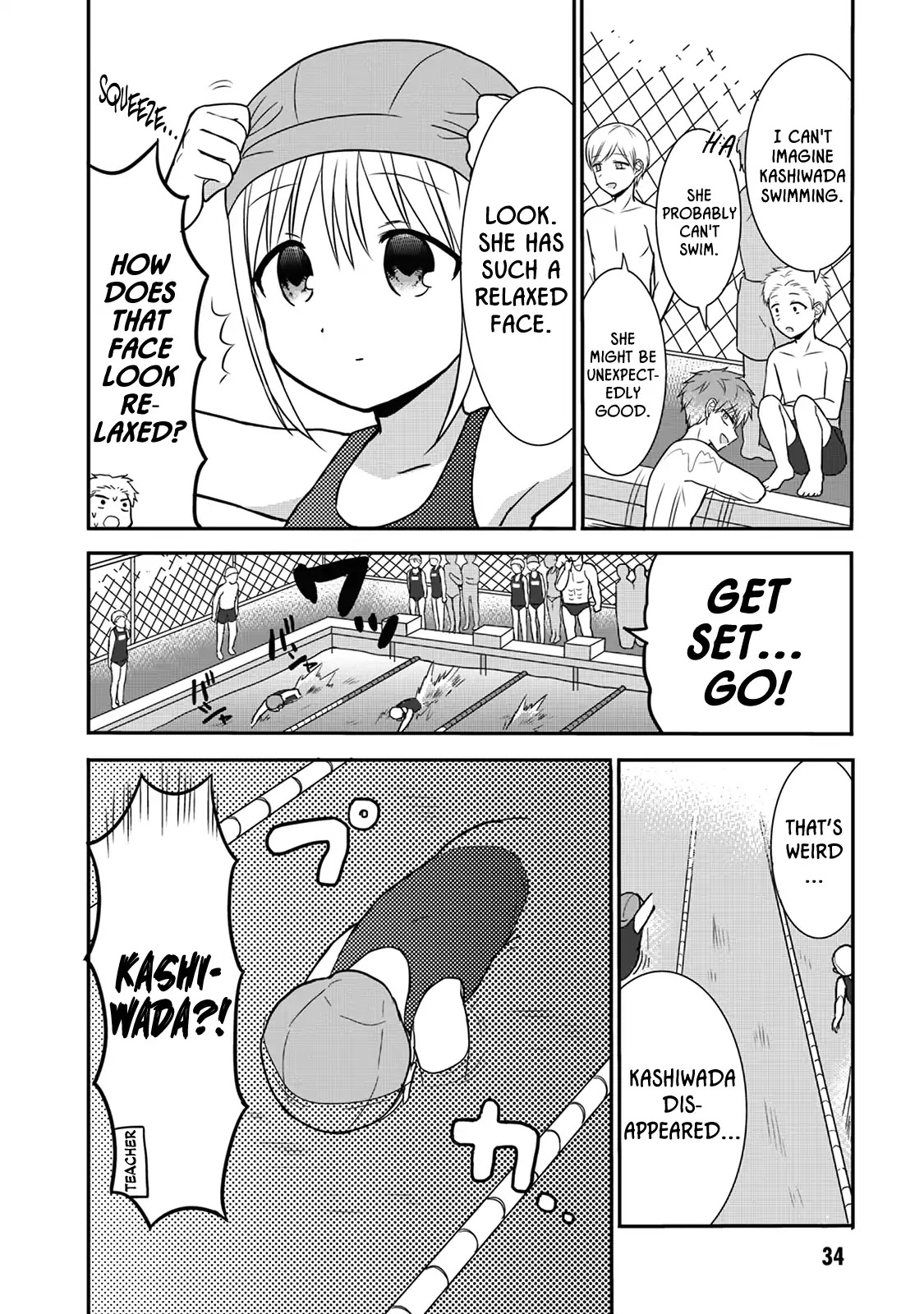 Expressionless Face Girl and Emotional Face Boy Chapter 4 page 2 - Chapter 4: Swimming with Kashiwada-san and Oota-kun