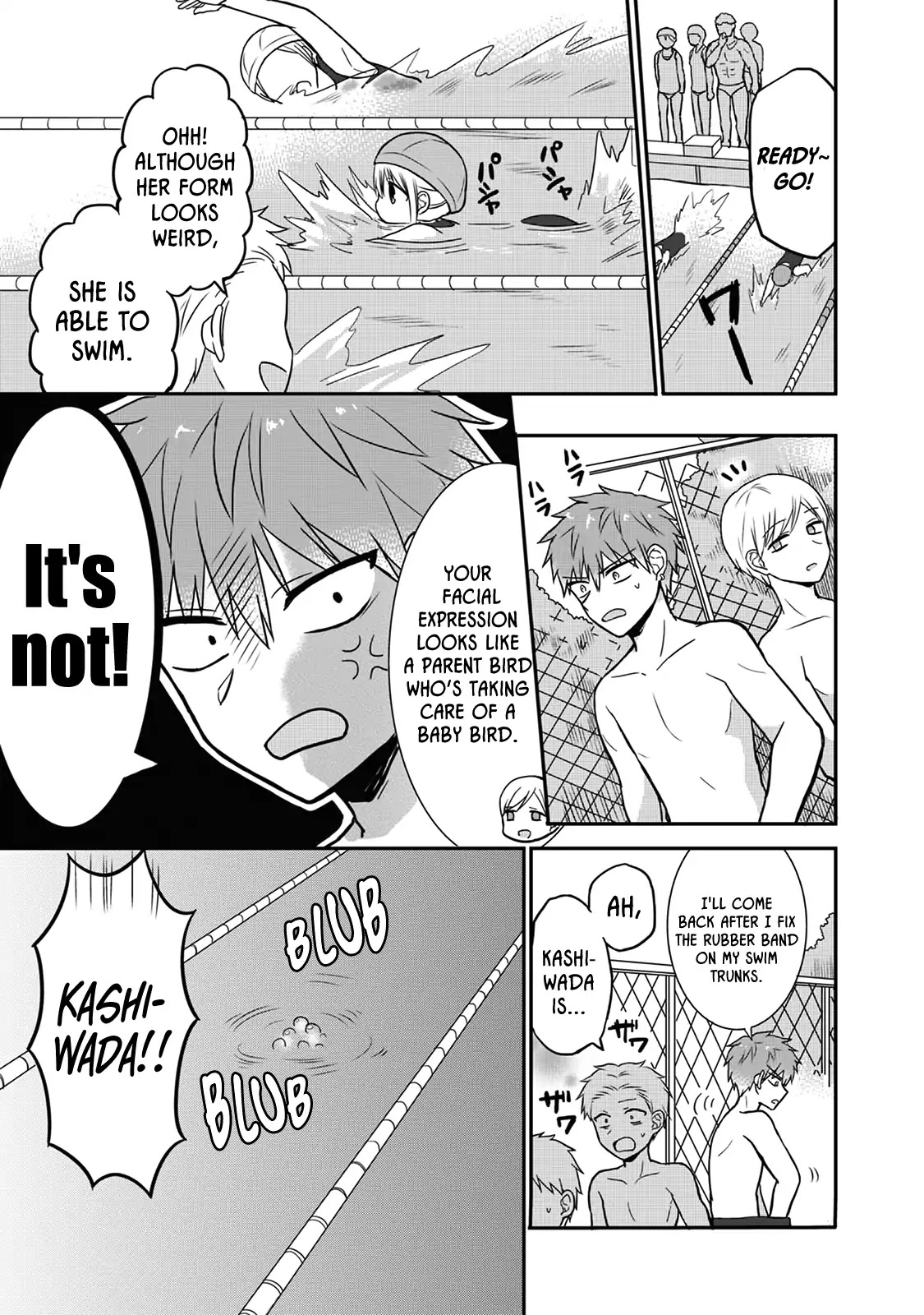 Expressionless Face Girl and Emotional Face Boy Chapter 4 page 7 - Chapter 4: Swimming with Kashiwada-san and Oota-kun