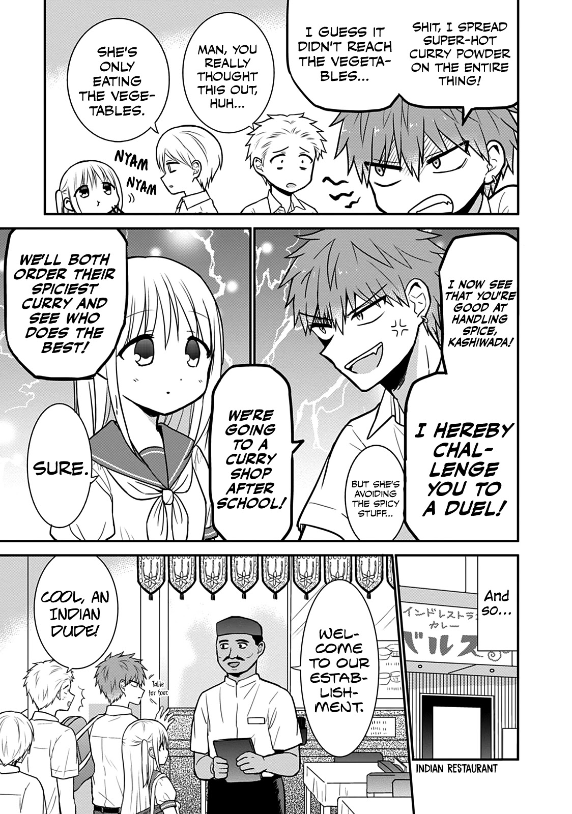 Expressionless Face Girl and Emotional Face Boy Chapter 40 page 4 - Chapter 40: Kashiwada-san, Oota-kun, and Curry
