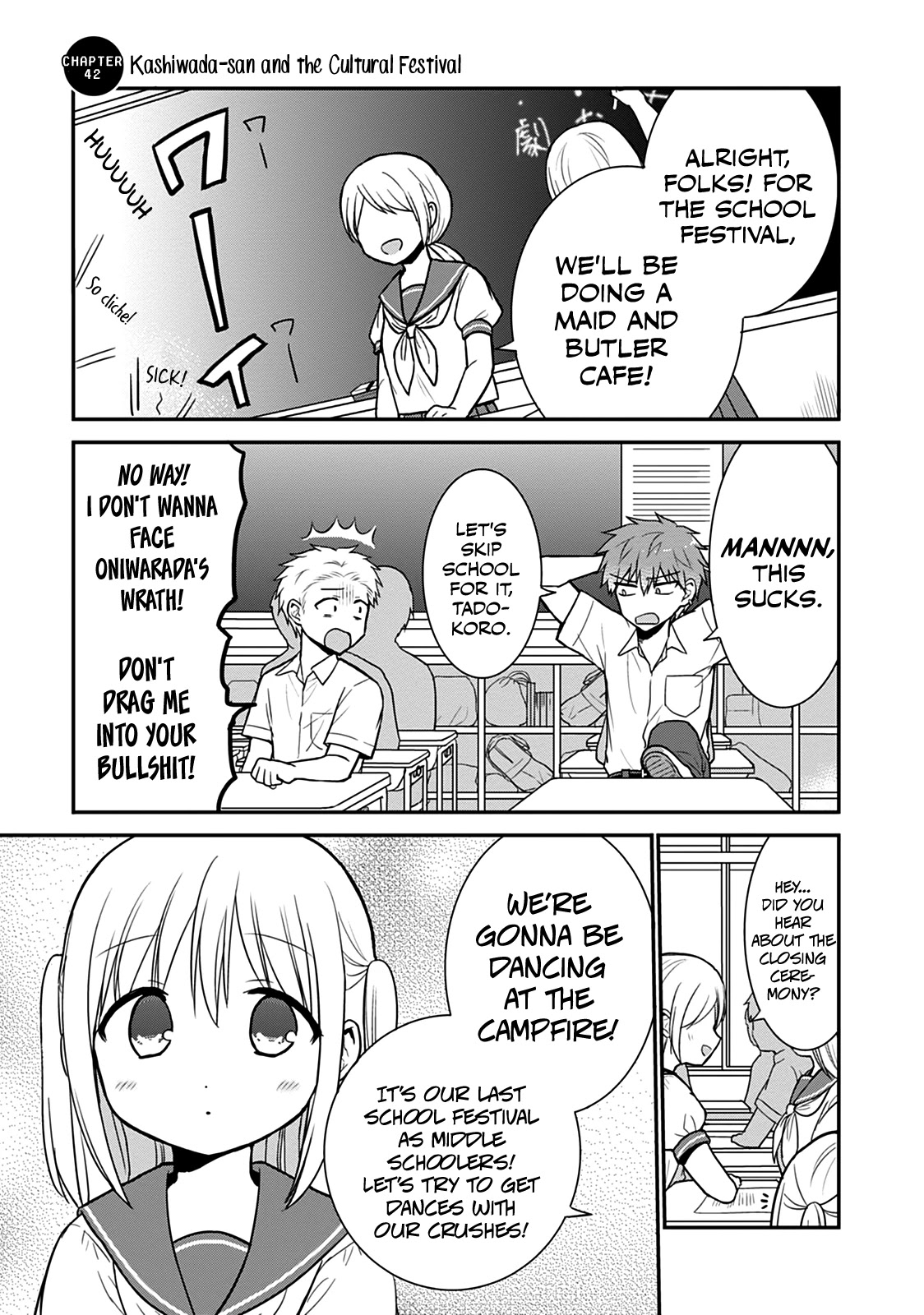 Expressionless Face Girl and Emotional Face Boy Chapter 42 page 2 - Chapter 42: Kashiwada-san and the Cultural Festival