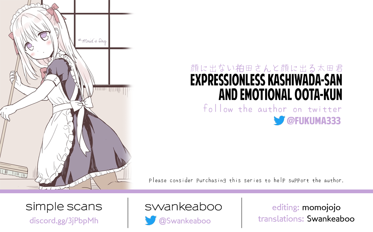 Expressionless Face Girl and Emotional Face Boy Chapter 44 page 12 - Chapter 44: Kashiwada-san, Oota-kun, and the Cultural Festival