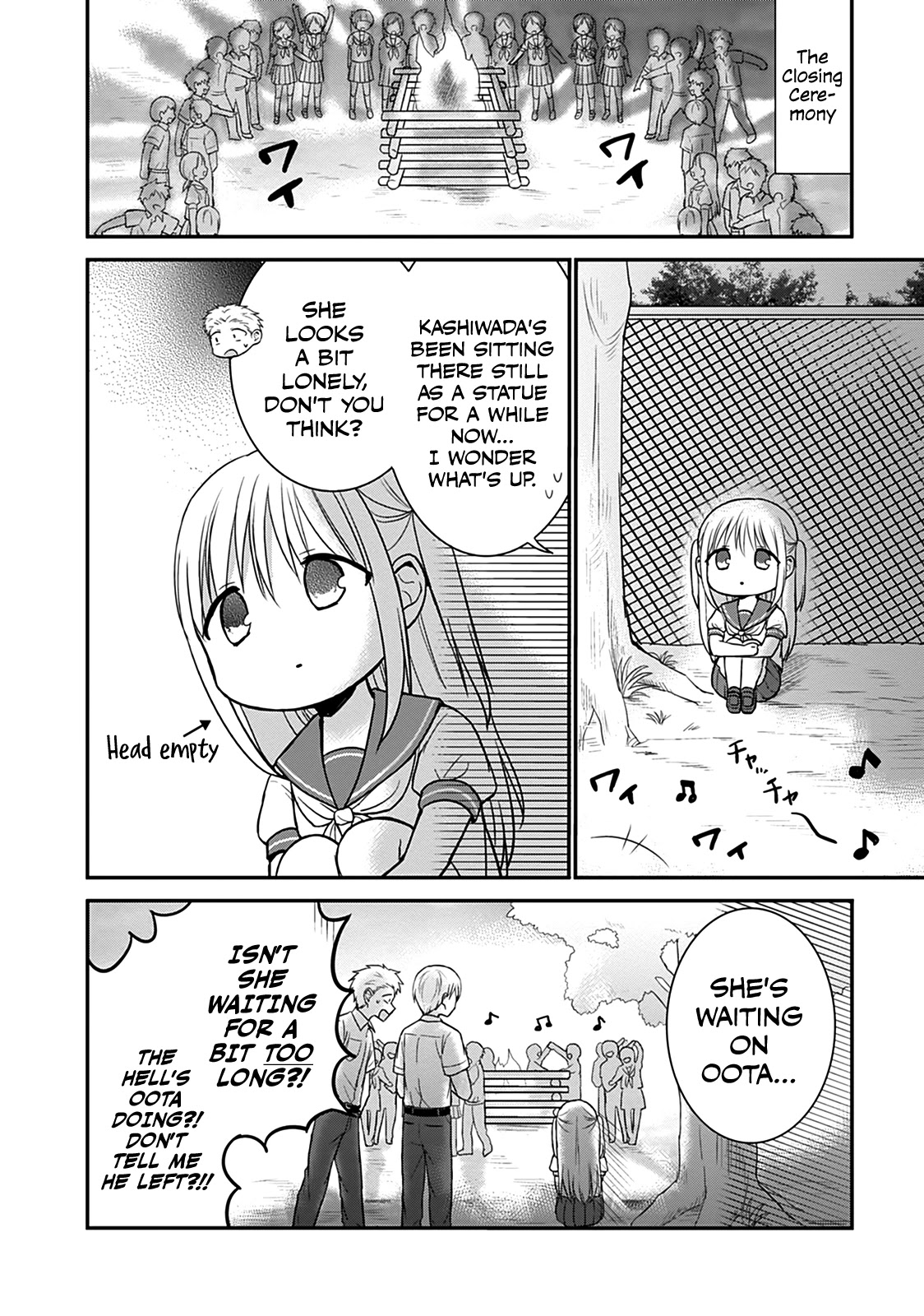 Expressionless Face Girl and Emotional Face Boy Chapter 45 page 5 - Chapter 45: Kashiwada-san, Oota-kun, and the Closing Ceremony