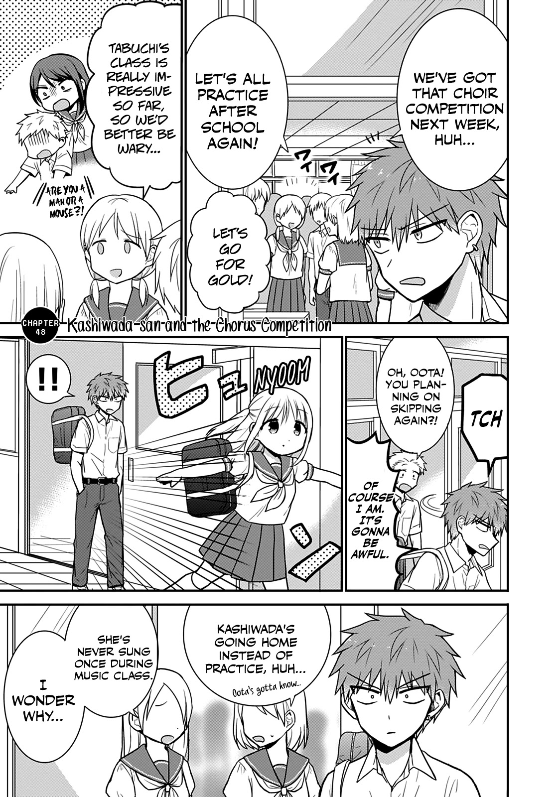 Expressionless Face Girl and Emotional Face Boy Chapter 48 page 2 - Chapter 48: Kashiwada-san and the Chorus Competition