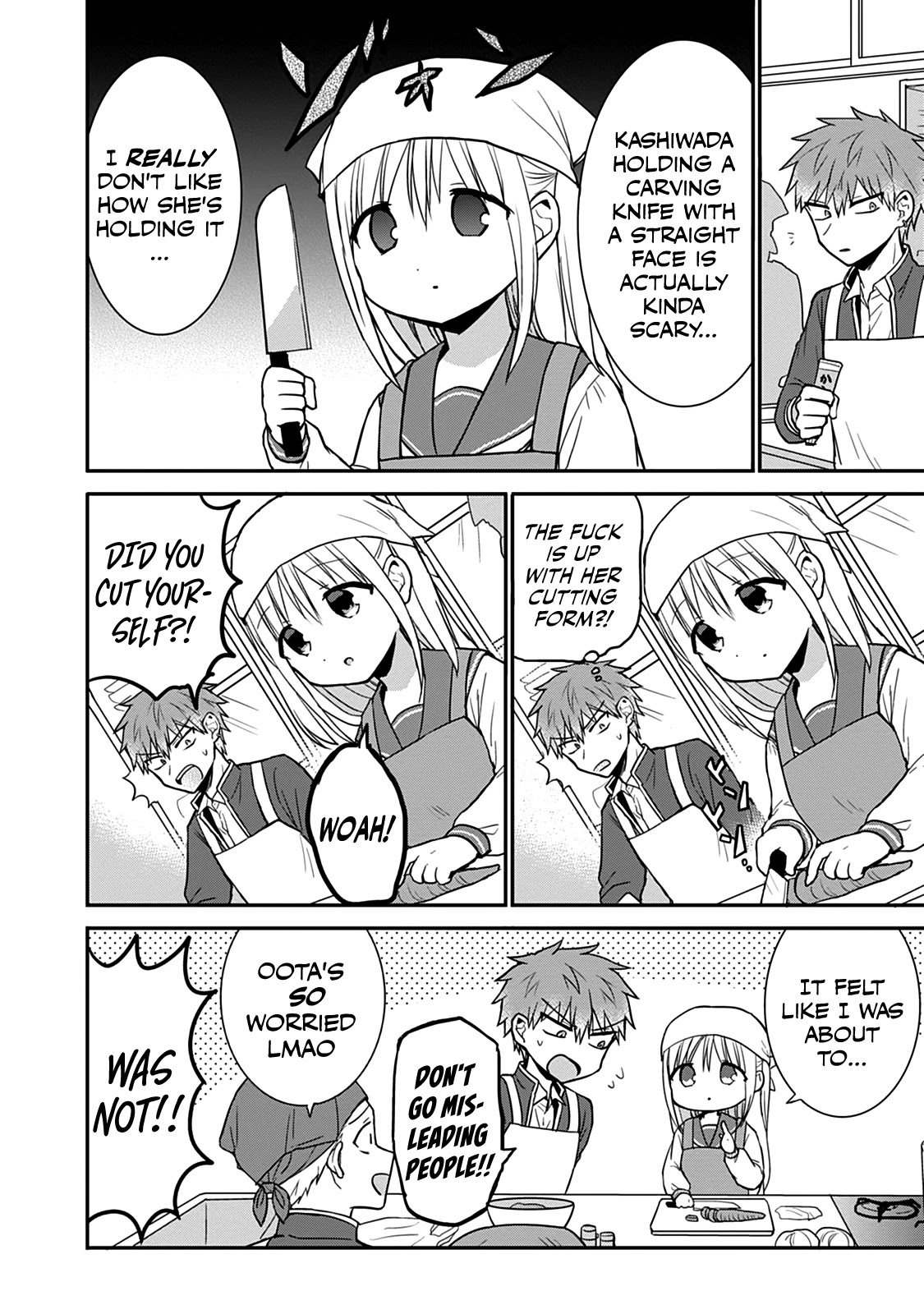 Expressionless Face Girl and Emotional Face Boy Chapter 51 page 5 - Chapter 51: Kashiwada-san and Oota-kun in Cooking Class