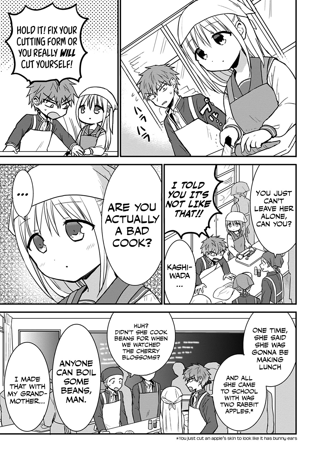 Expressionless Face Girl and Emotional Face Boy Chapter 51 page 6 - Chapter 51: Kashiwada-san and Oota-kun in Cooking Class
