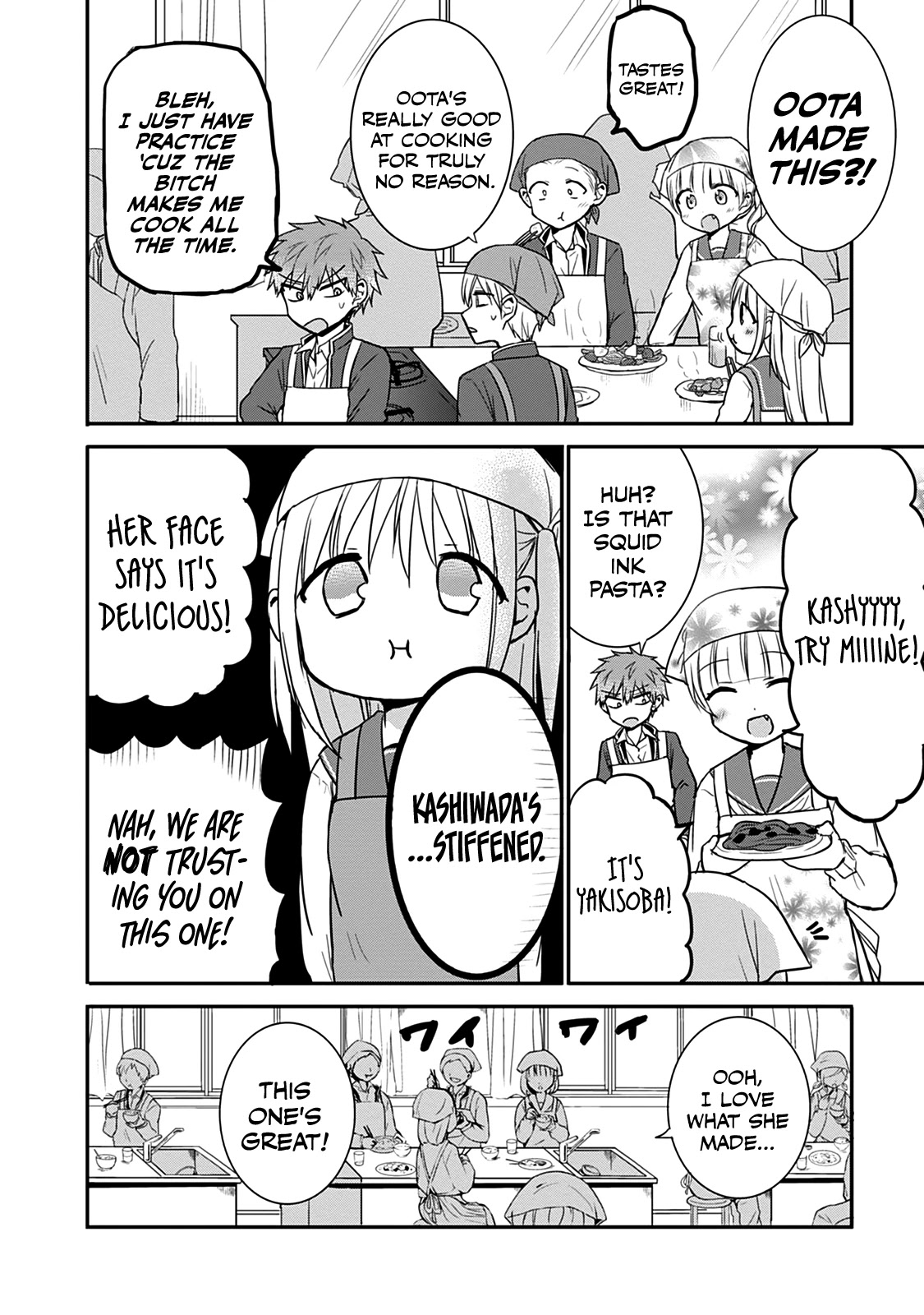 Expressionless Face Girl and Emotional Face Boy Chapter 51 page 9 - Chapter 51: Kashiwada-san and Oota-kun in Cooking Class