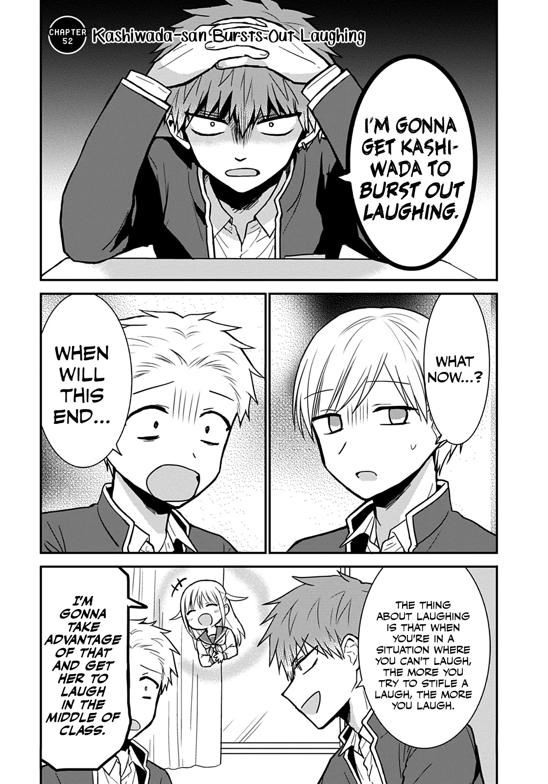 Expressionless Face Girl and Emotional Face Boy Chapter 52 page 1 - Chapter 52: Kashiwada-san Bursts Out Laughing