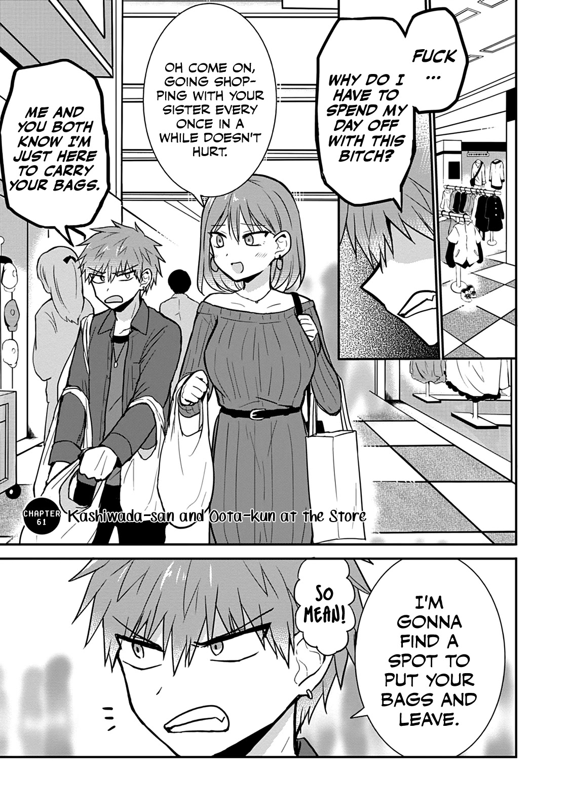 Expressionless Face Girl and Emotional Face Boy Chapter 61 page 1 - Chapter 61: Kashiwada-san and Oota-kun at the Store