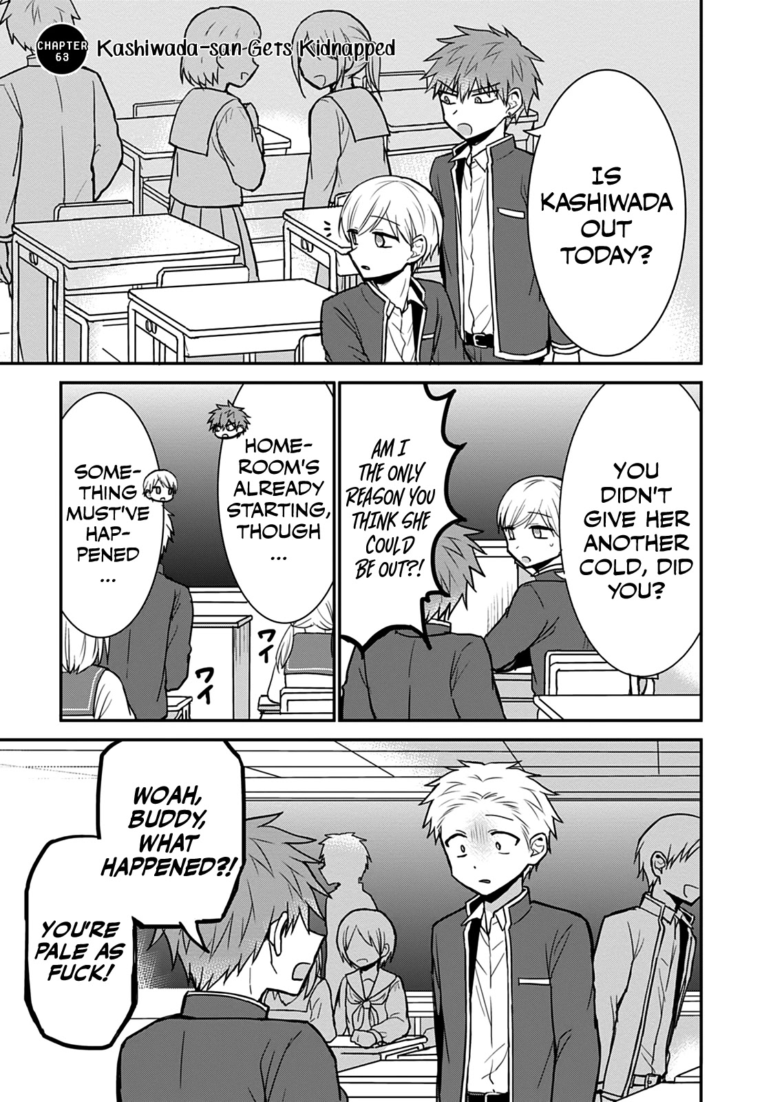 Expressionless Face Girl and Emotional Face Boy Chapter 63 page 1 - Chapter 63: Kashiwada-san Gets Kidnapped