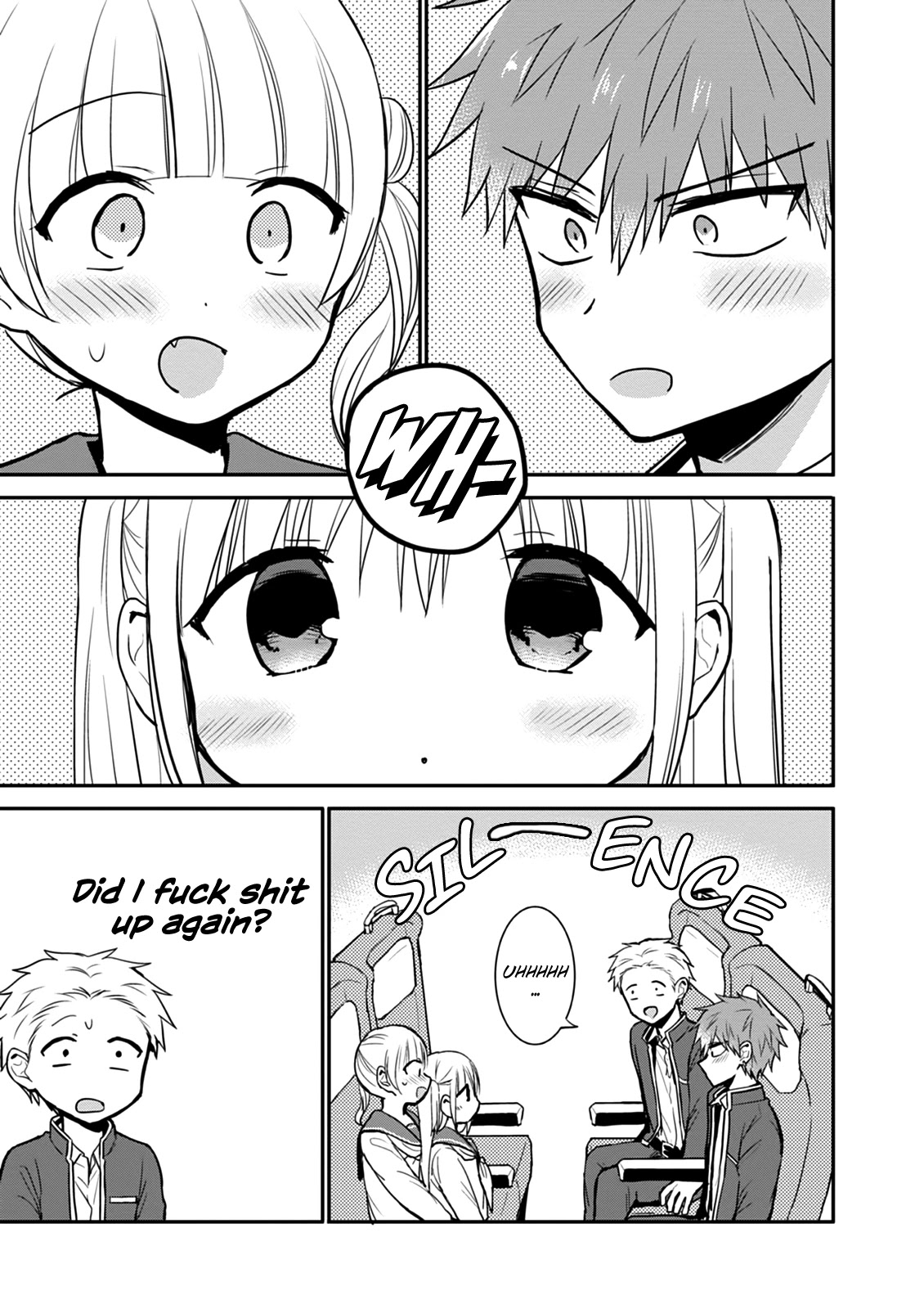 Expressionless Face Girl and Emotional Face Boy Chapter 65 page 9 - Chapter 65: Kashiwada-san and Oota-kun on the Bullet Train