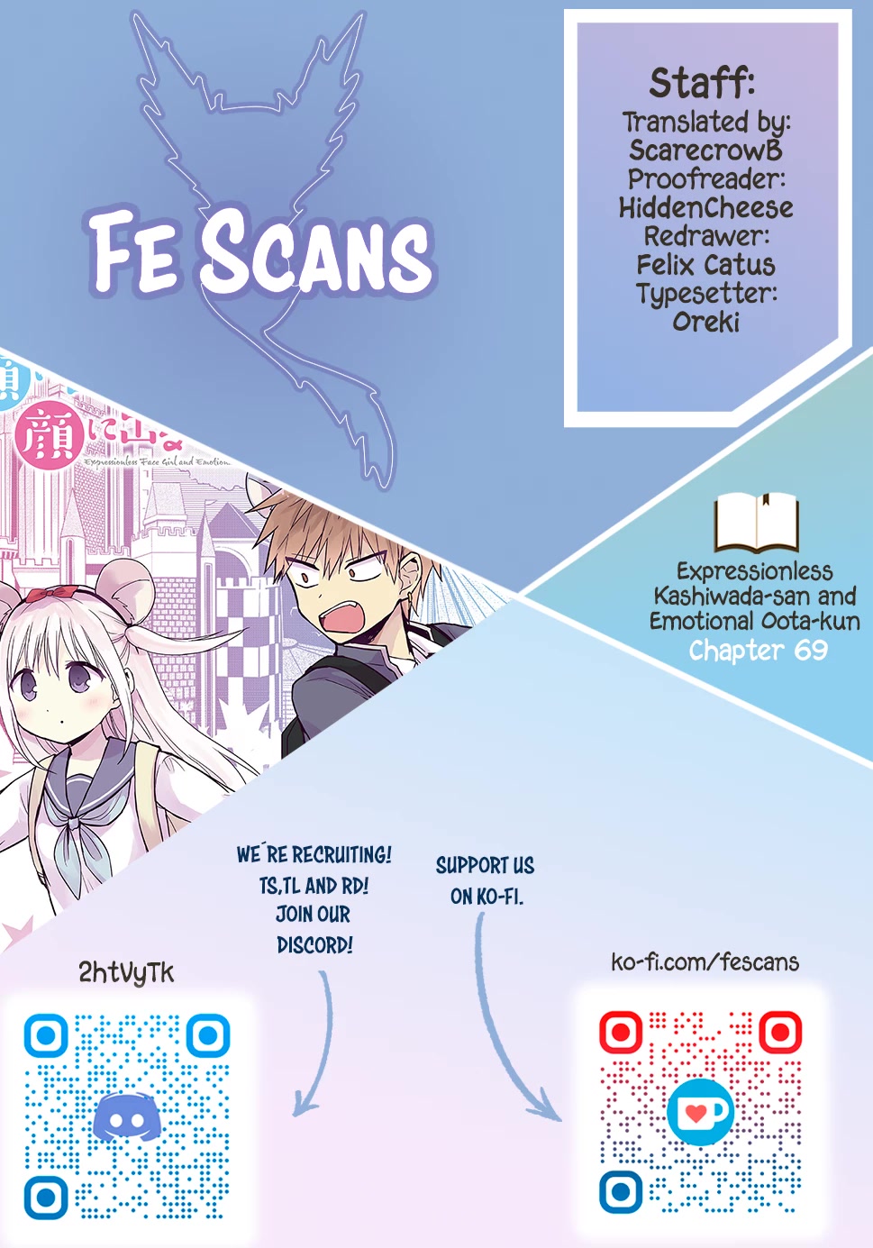 Expressionless Face Girl and Emotional Face Boy Chapter 69 page 1 - Chapter 69: Kashiwada-san and Ooota-kun and the Onsen