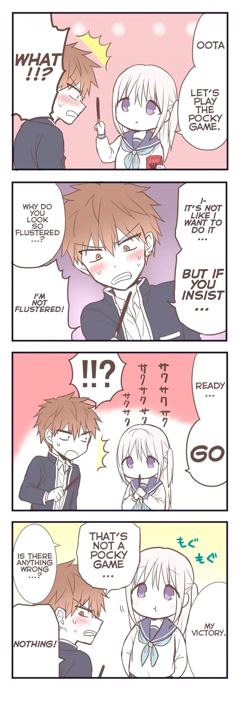 Expressionless Face Girl and Emotional Face Boy Chapter 7.5 page 1 - Pocky Day