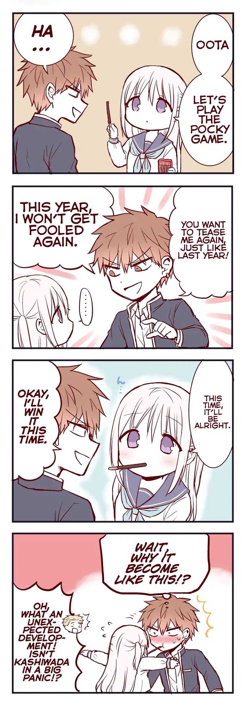 Expressionless Face Girl and Emotional Face Boy Chapter 7.5 page 2 - Pocky Day