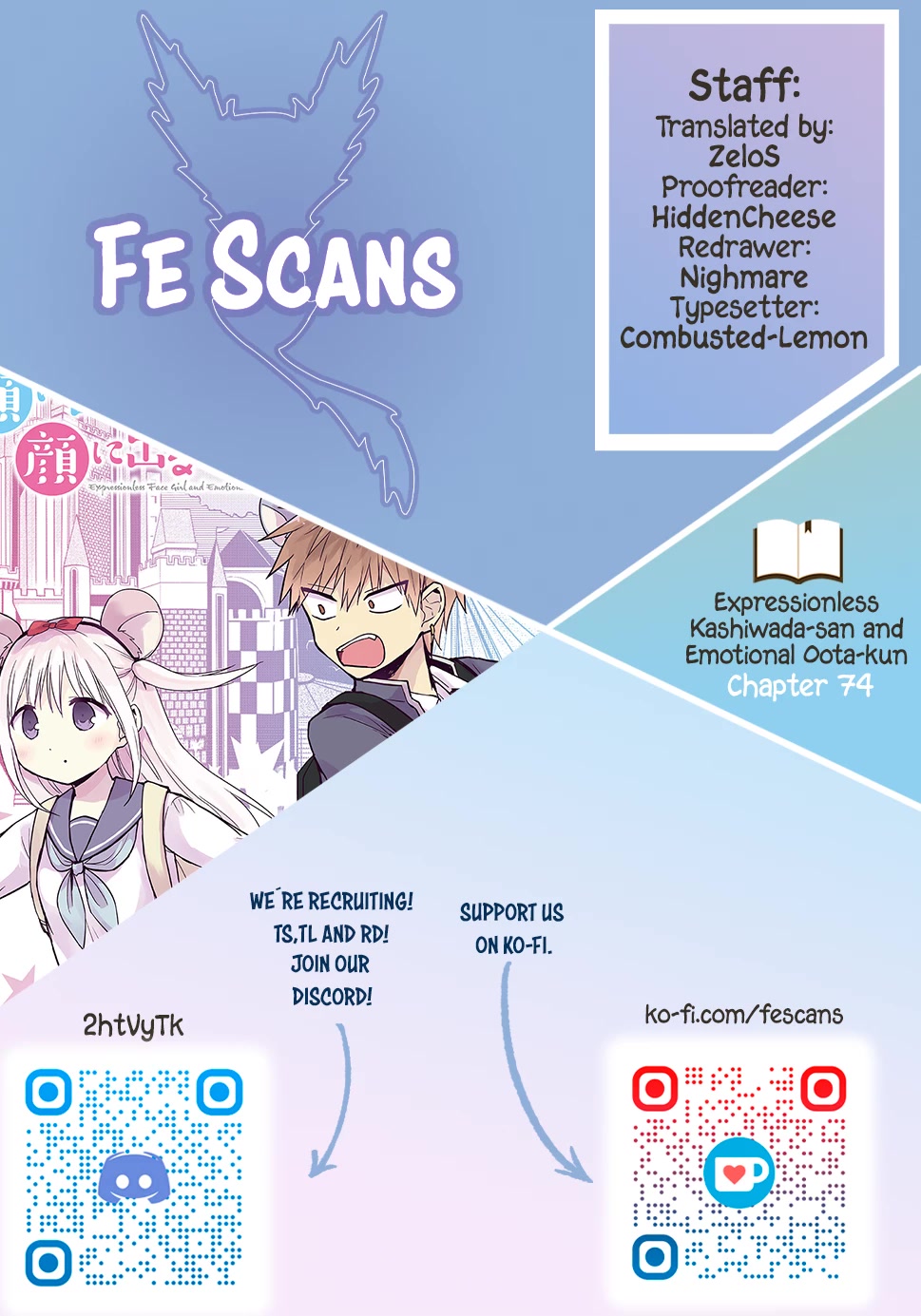 Expressionless Face Girl and Emotional Face Boy Chapter 74 page 1 - Chapter 74: Kashiwada-san and the second night