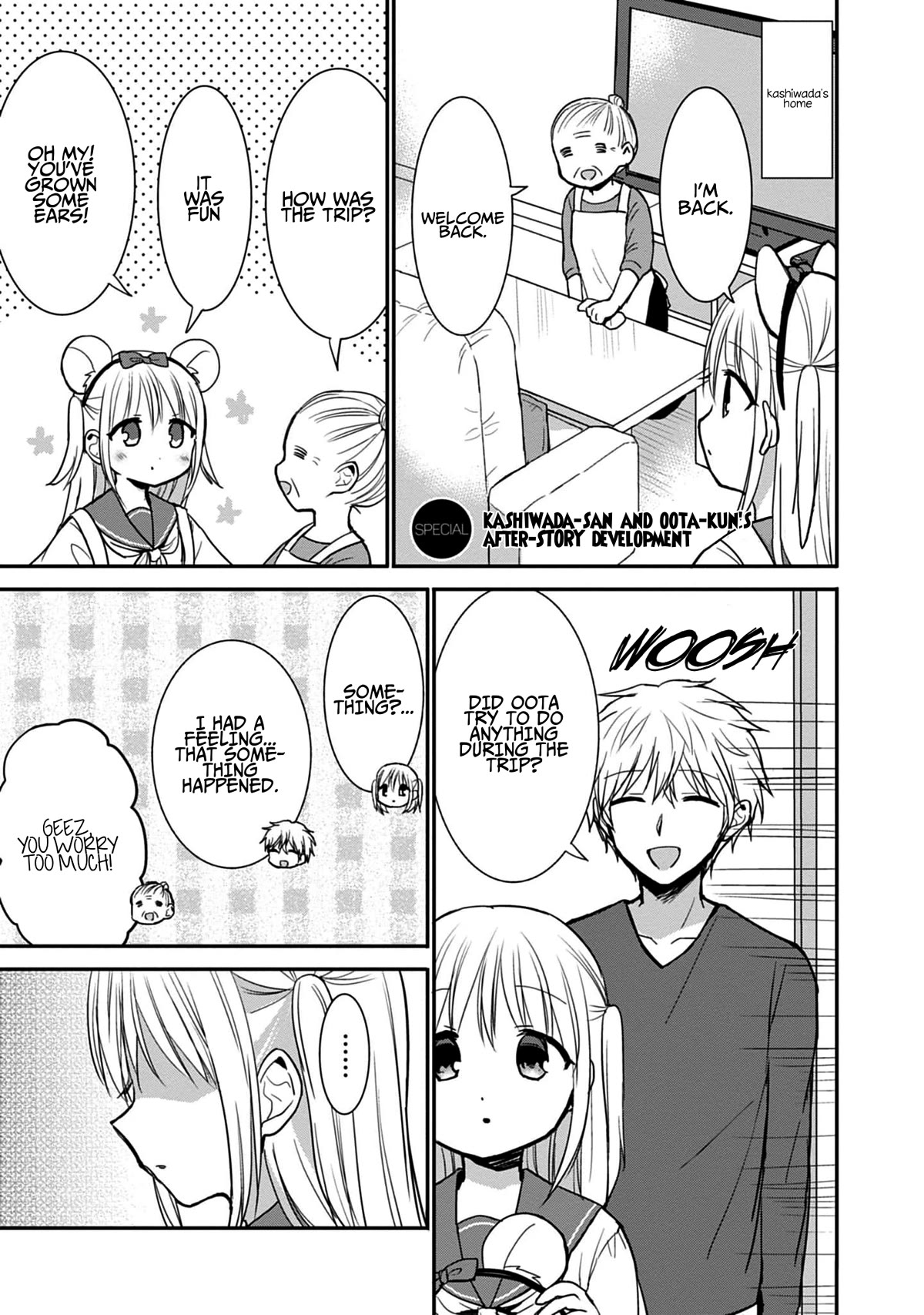 Expressionless Face Girl and Emotional Face Boy Chapter 75.5 page 2 - Chapter 75.5: Kashiwada-San and Oota-Kun's After-Story Development