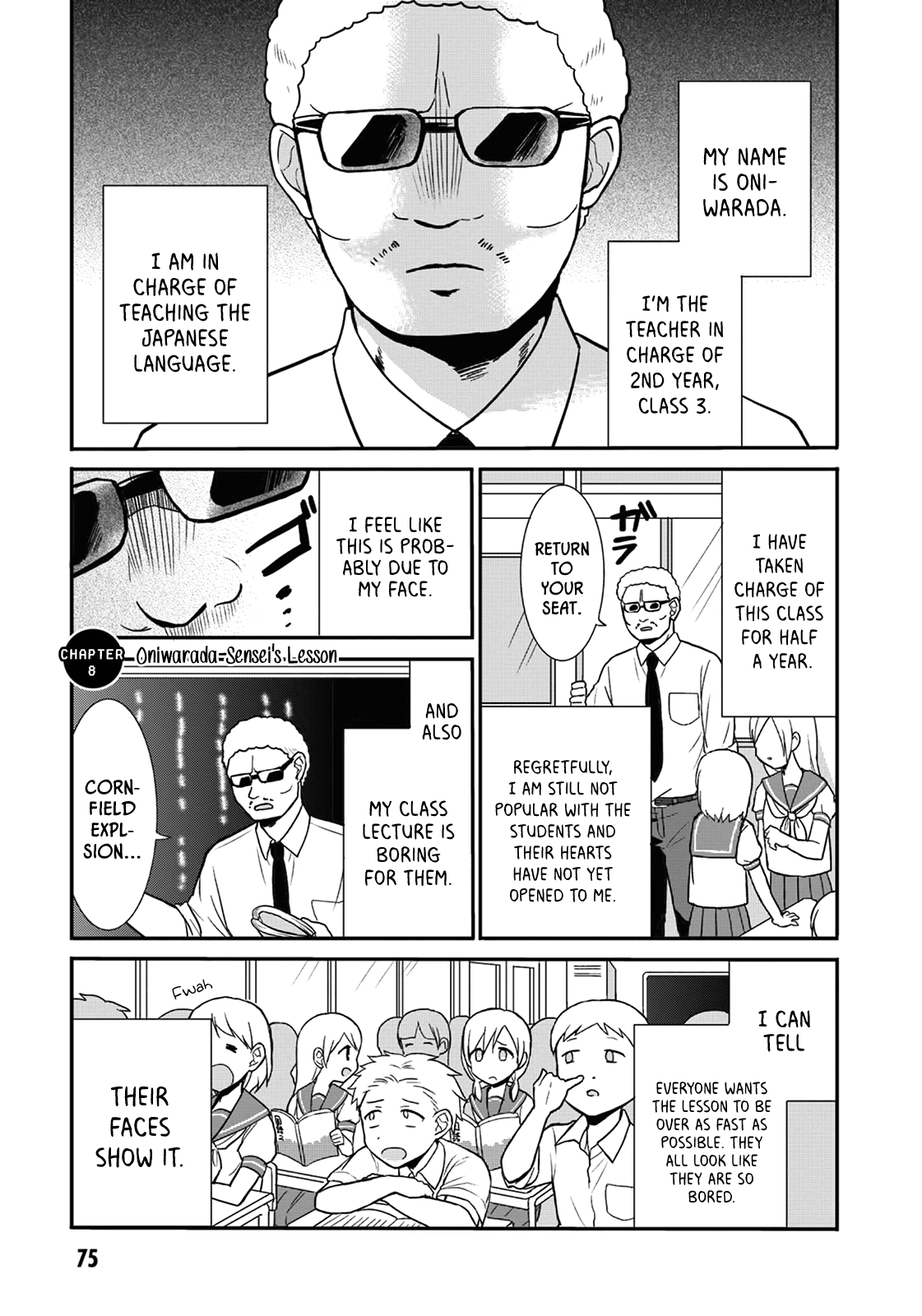 Expressionless Face Girl and Emotional Face Boy Chapter 8 page 1 - Chapter 8: Oniwarada-Sensei's Lesson