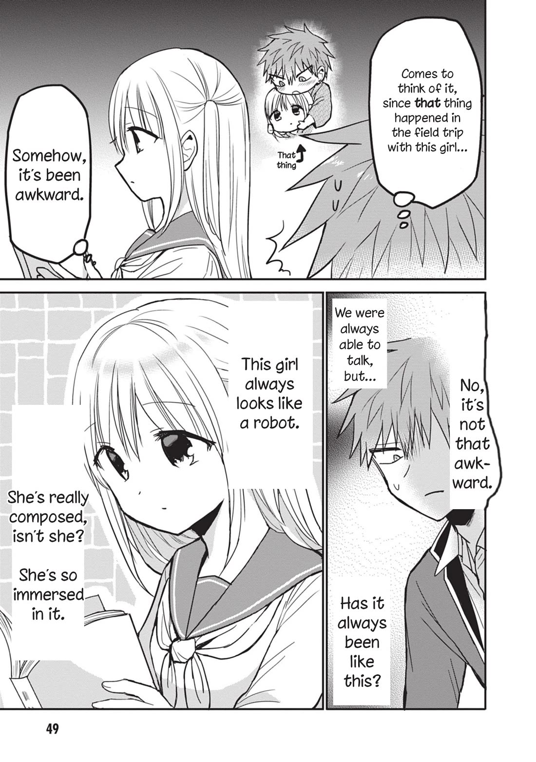 Expressionless Face Girl and Emotional Face Boy Chapter 80 page 3 - Chapter 80: Kashiwada-san and Oota-kun taking shelter from the rain