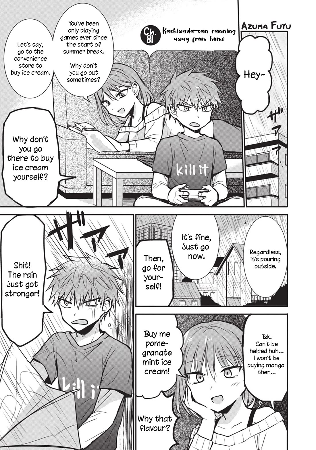 Expressionless Face Girl and Emotional Face Boy Chapter 81 page 1 - Chapter 81: Kashiwada-san running away from home
