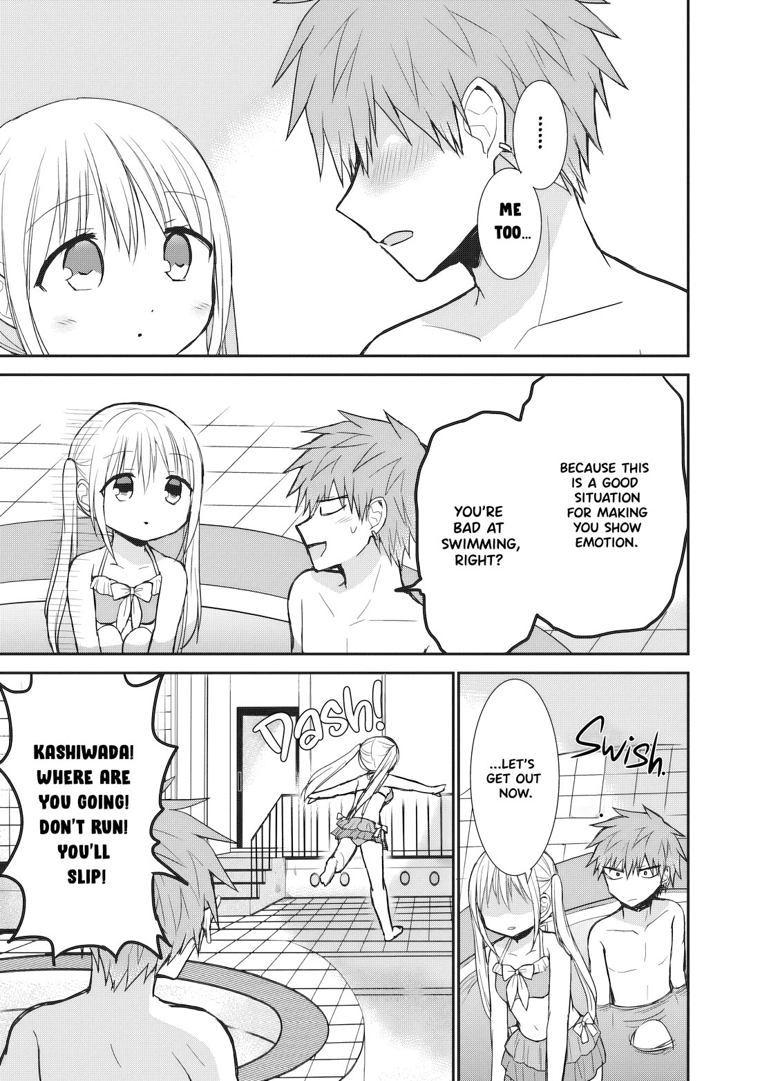 Expressionless Face Girl and Emotional Face Boy Chapter 91 page 12 - Chapter 91: Kashiwada, Oota and the pool