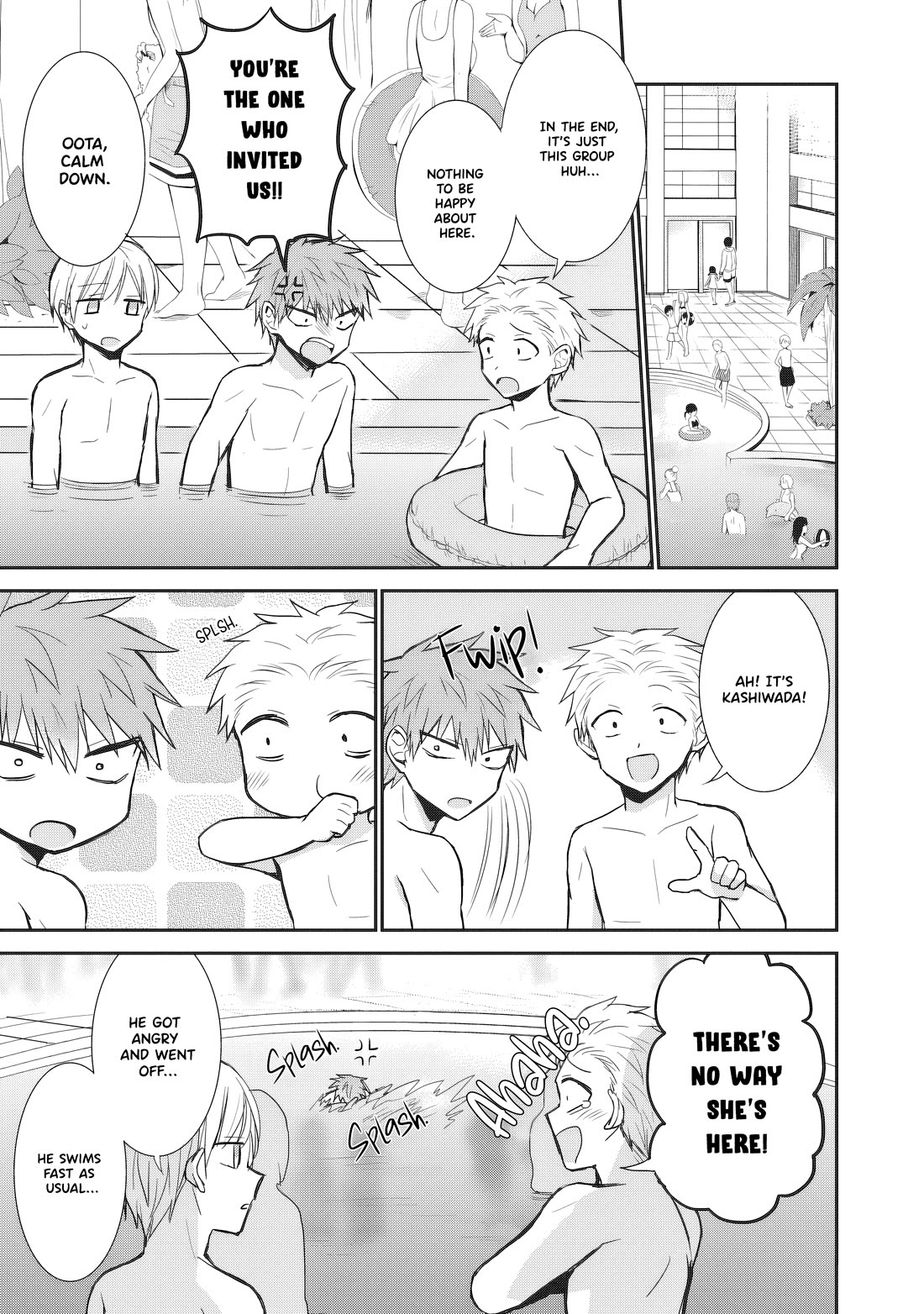 Expressionless Face Girl and Emotional Face Boy Chapter 91 page 4 - Chapter 91: Kashiwada, Oota and the pool
