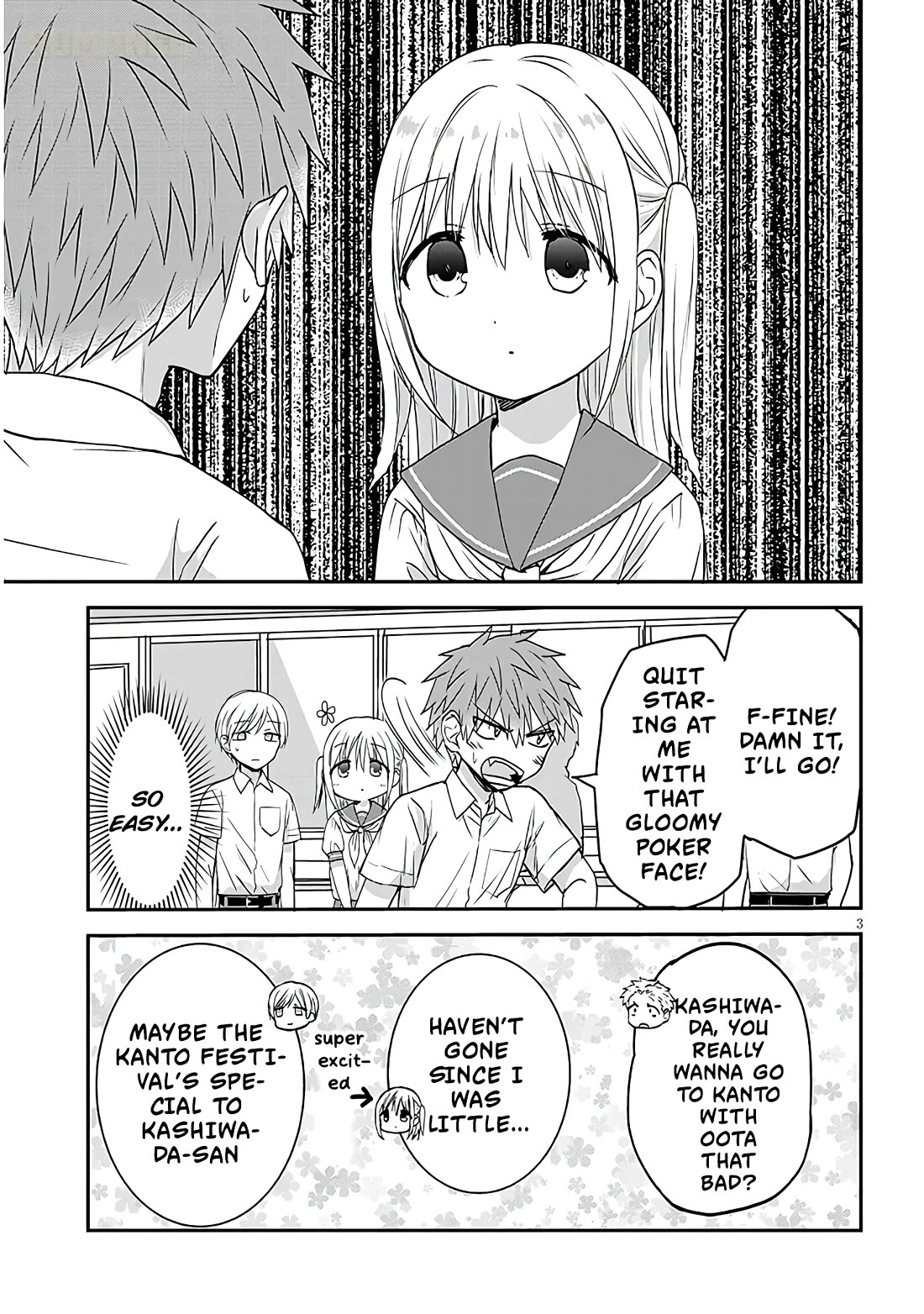 Expressionless Kashiwada-san and Emotional Oota-kun + Chapter 16 page 4 - Chapter 16: Kashiwada-san, Oota-kun, and The Kanto Festival
