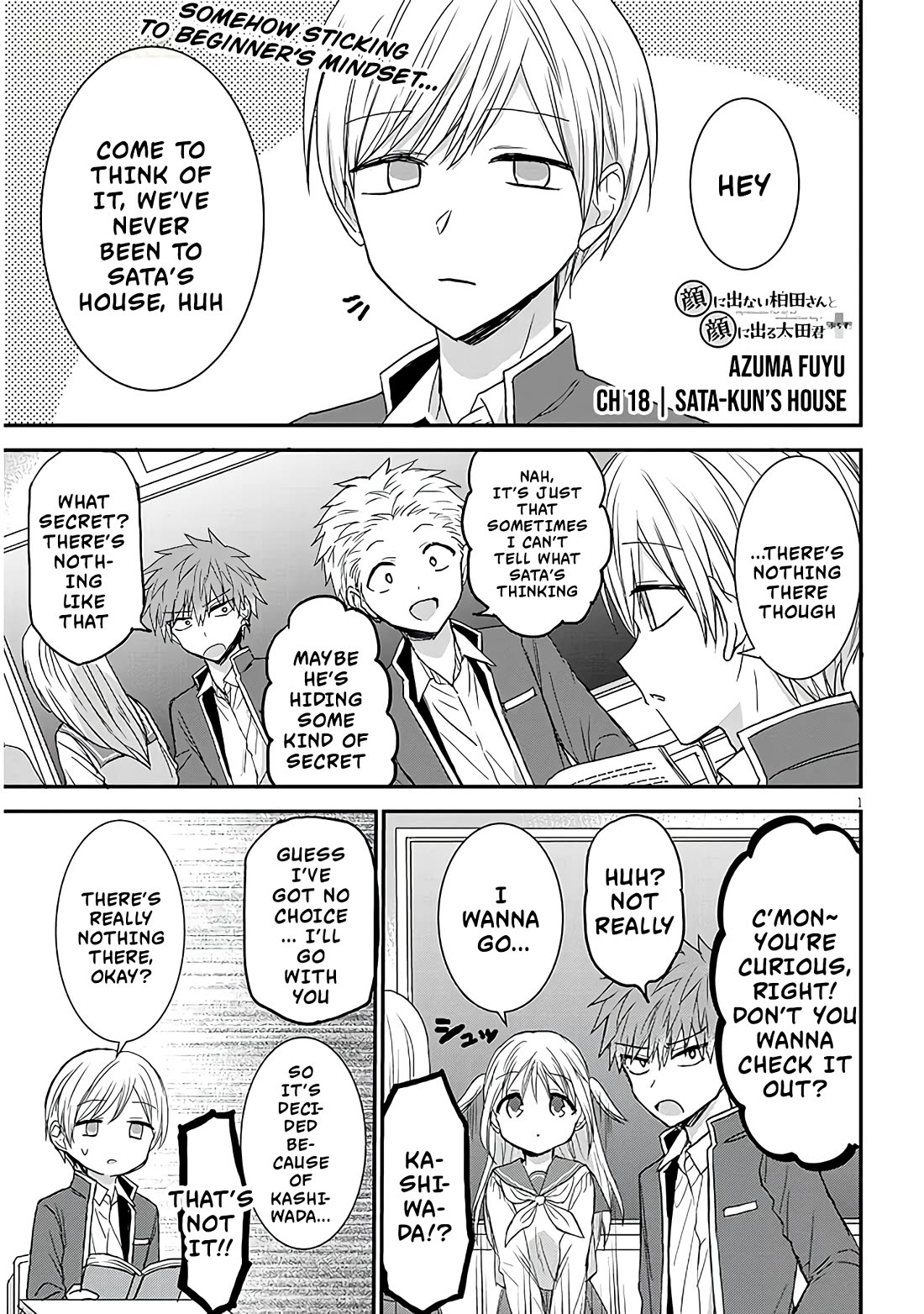 Expressionless Kashiwada-san and Emotional Oota-kun + Chapter 18 page 2 - Chapter 18: Sata-kun's House