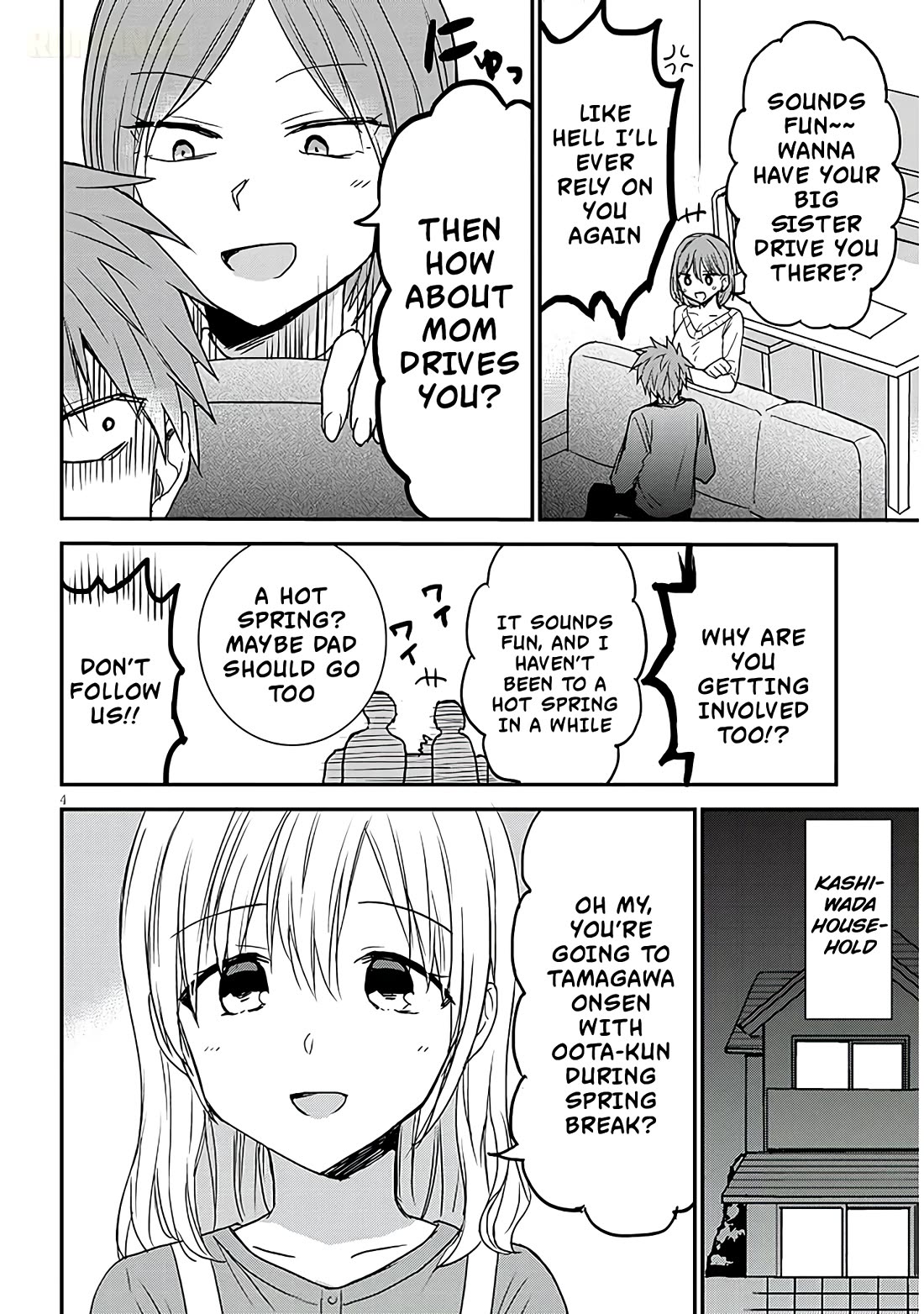 Expressionless Kashiwada-san and Emotional Oota-kun + Chapter 22 page 5 - Chapter 22: Kashiwada-san and The Hidden Hot Spring