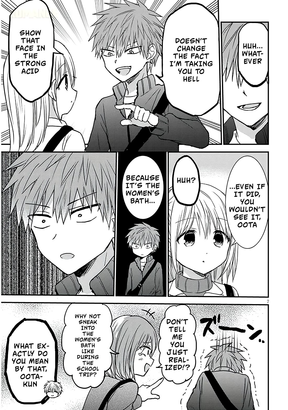 Expressionless Kashiwada-san and Emotional Oota-kun + Chapter 22 page 8 - Chapter 22: Kashiwada-san and The Hidden Hot Spring