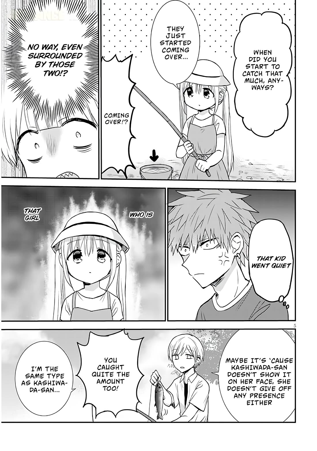 Expressionless Kashiwada-san and Emotional Oota-kun + Chapter 4 page 5 - Chapter 4: Kashiwada-san and Fishing