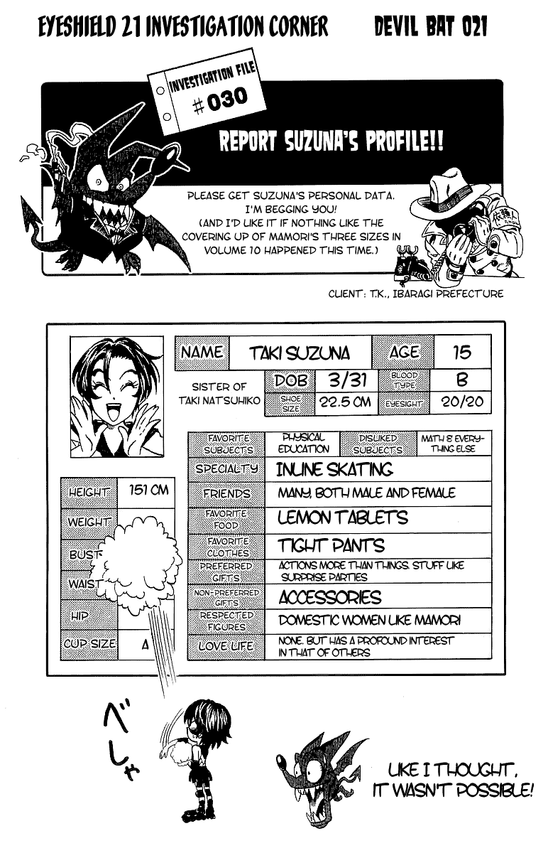 Eyeshield 21 Chapter 100 page 21 - Chapter 100: Halftime 4: Koma Show