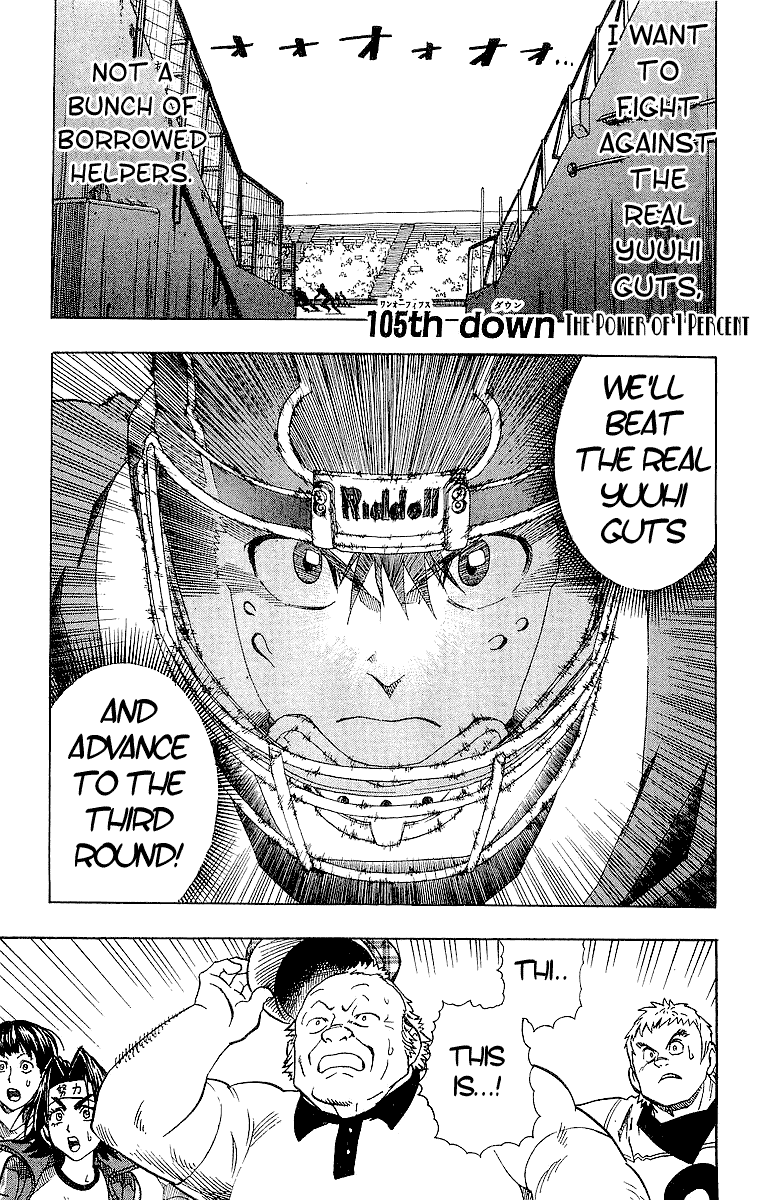 Eyeshield 21 Chapter 105 page 2 - Chapter 105: The Power of 1 Percent