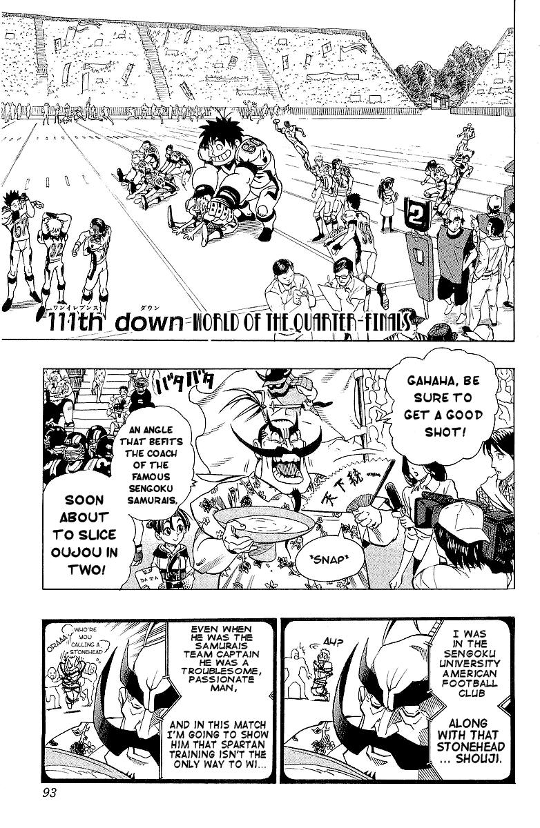 Eyeshield 21 Chapter 111 page 2 - Chapter 111: World of the Quarter Finals