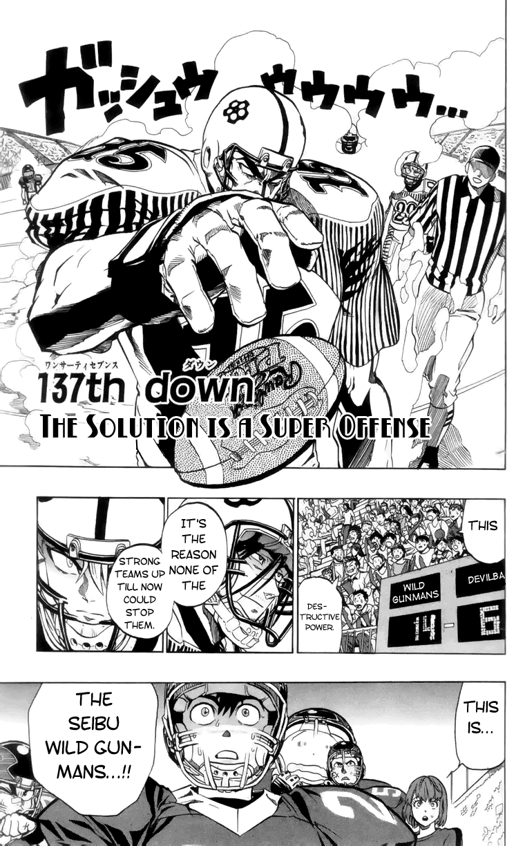 Eyeshield 21 Chapter 137 page 1 - Chapter 137: The Solution is a Super Offense