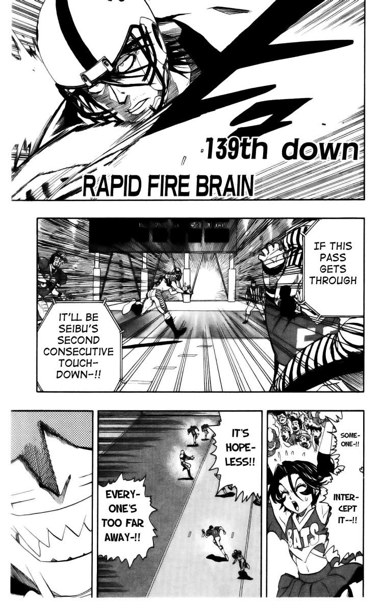 Eyeshield 21 Chapter 139 page 1 - Chapter 139: Rapid Fire Brain